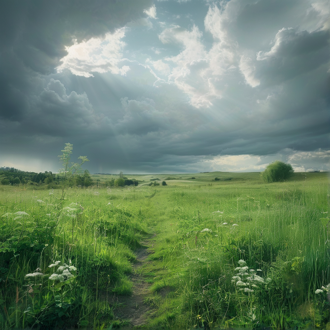 Storm Cloud Meadow Landscape