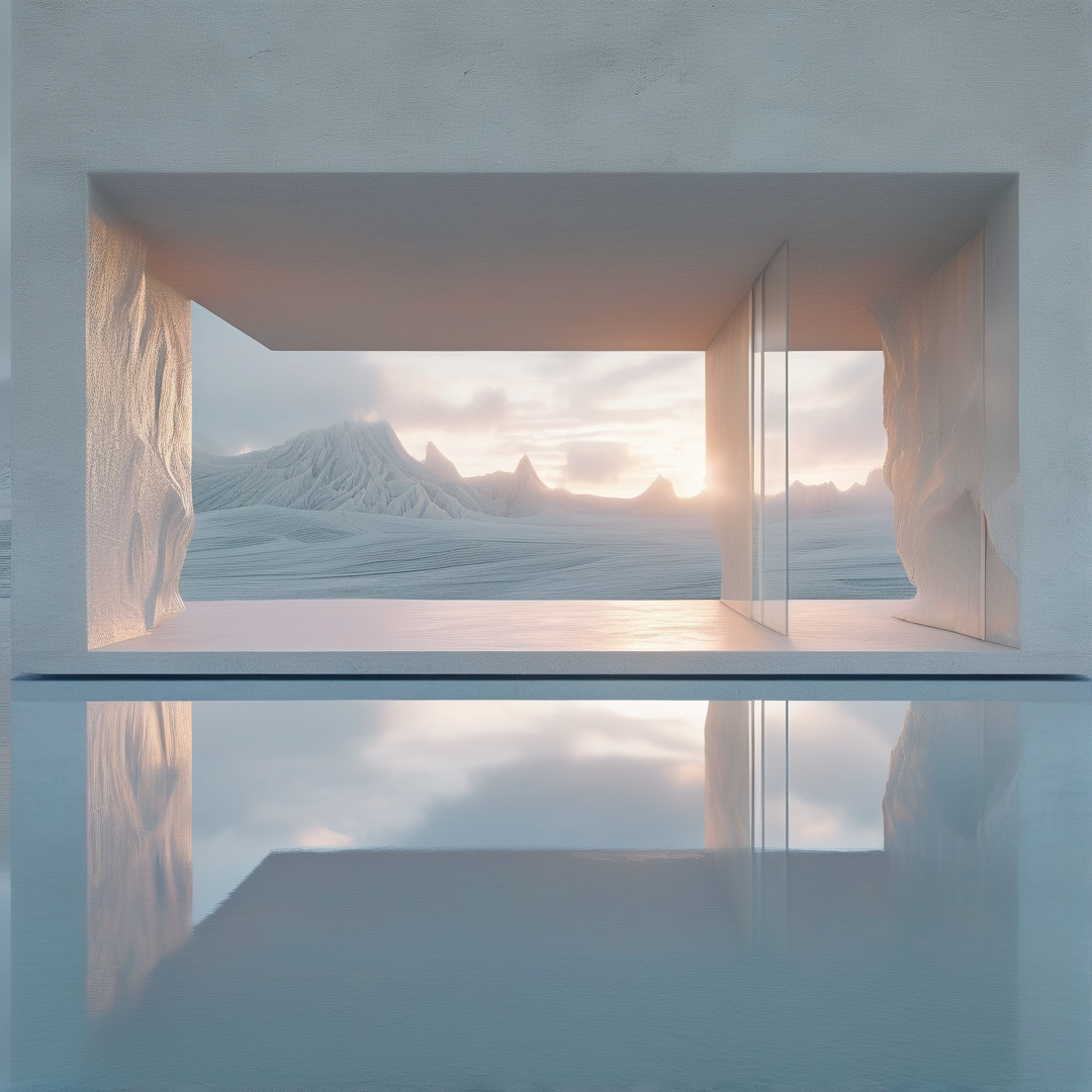 Minimalist Ice Landscape View