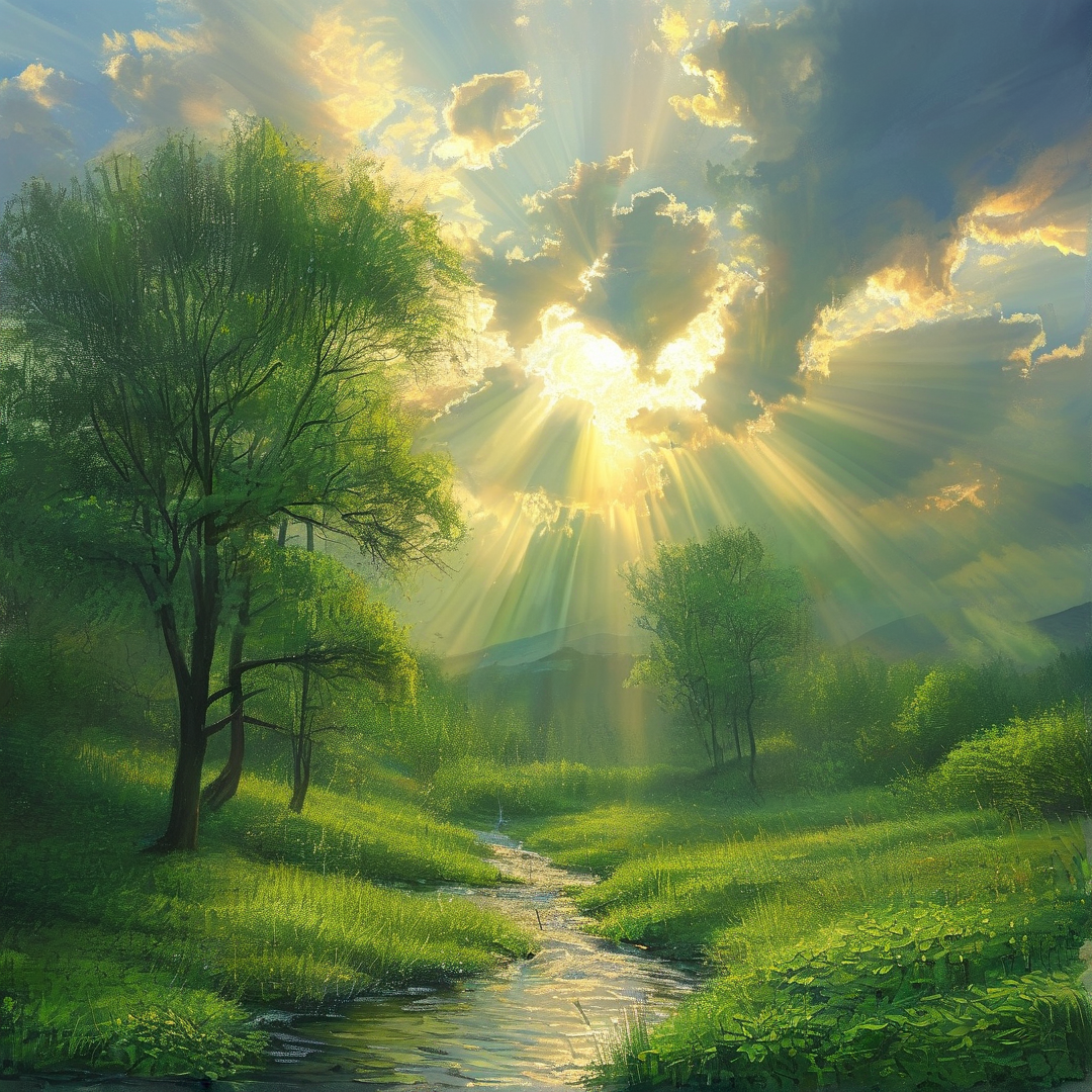Sunlight Breaking Through Clouds