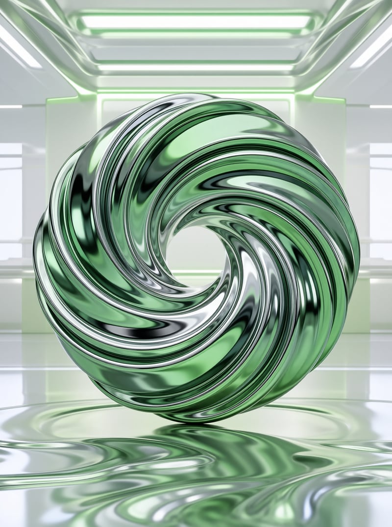 Green Metallic Twist
