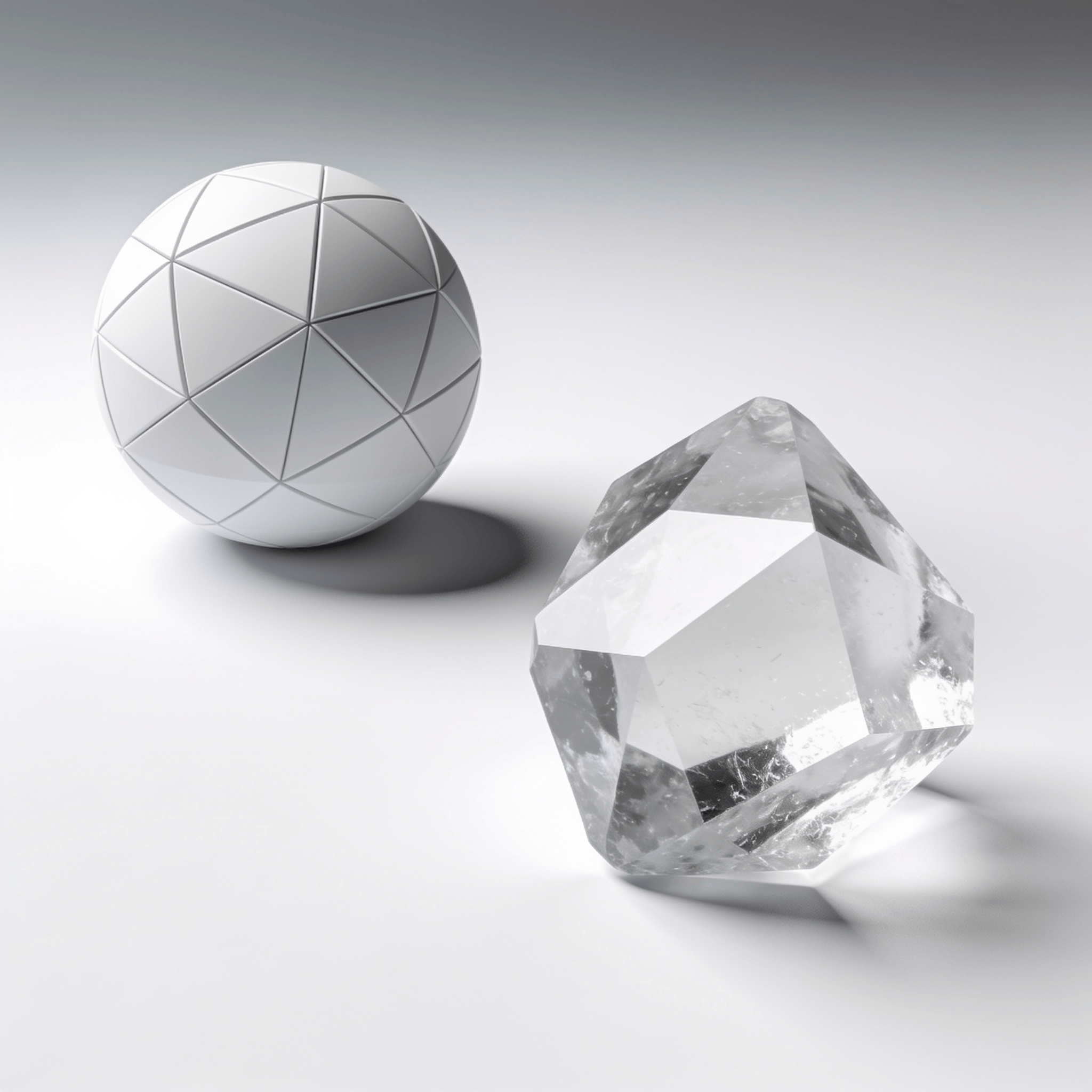 Crystal, Minimalist Geometric Sphere