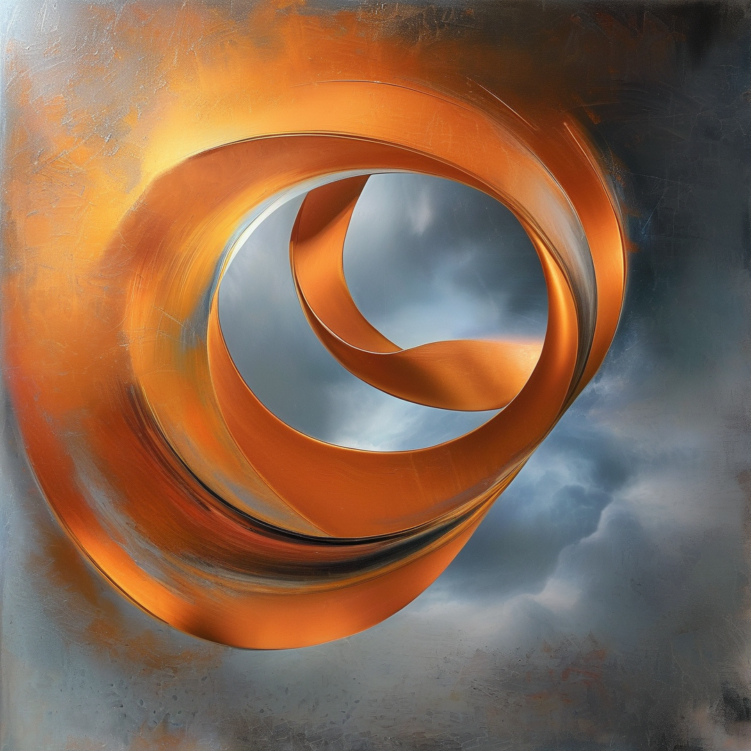 Orange Swirling Vortex