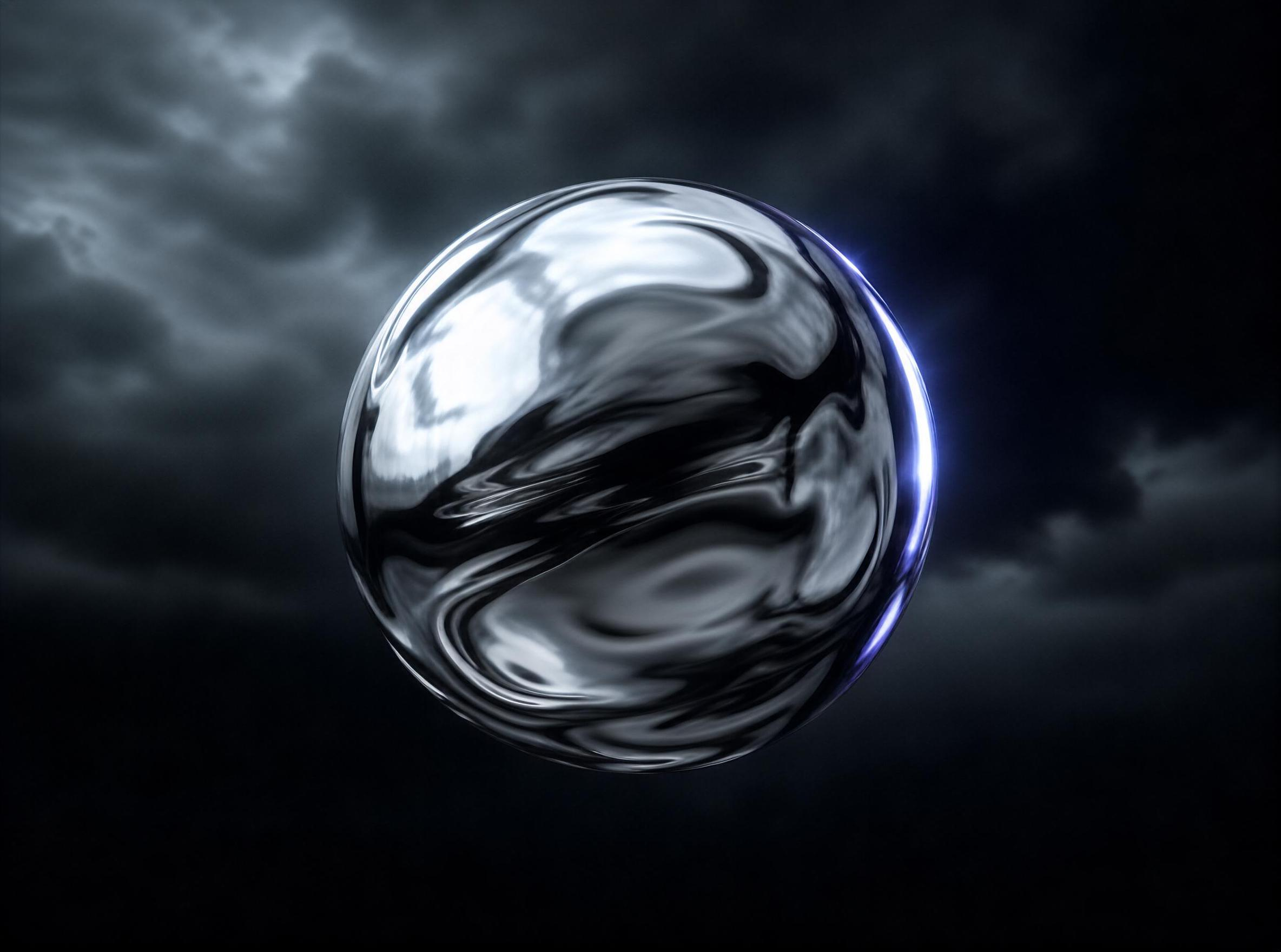 Metallic Sphere in Dark Sky