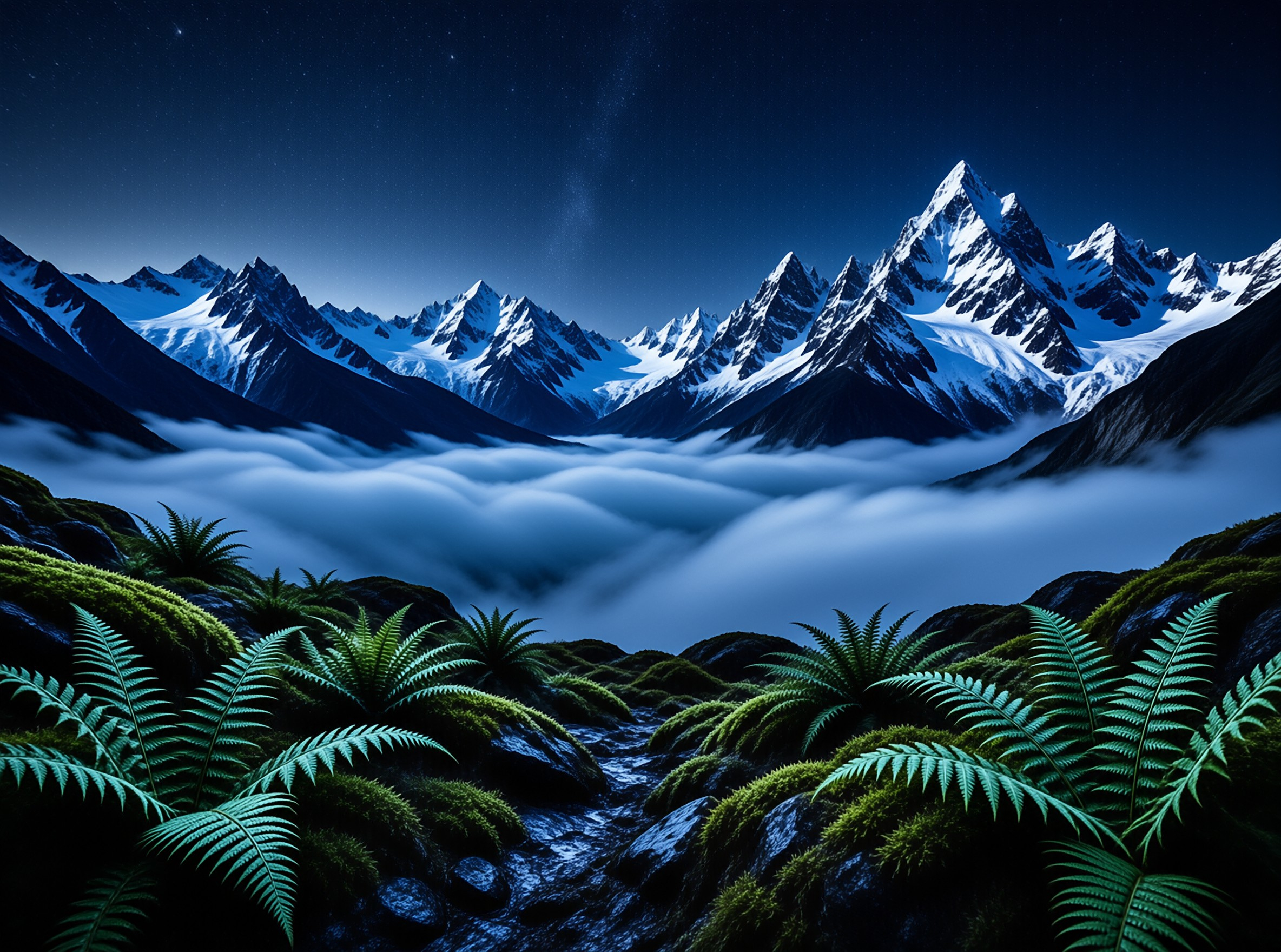 Mountain Night Landscape