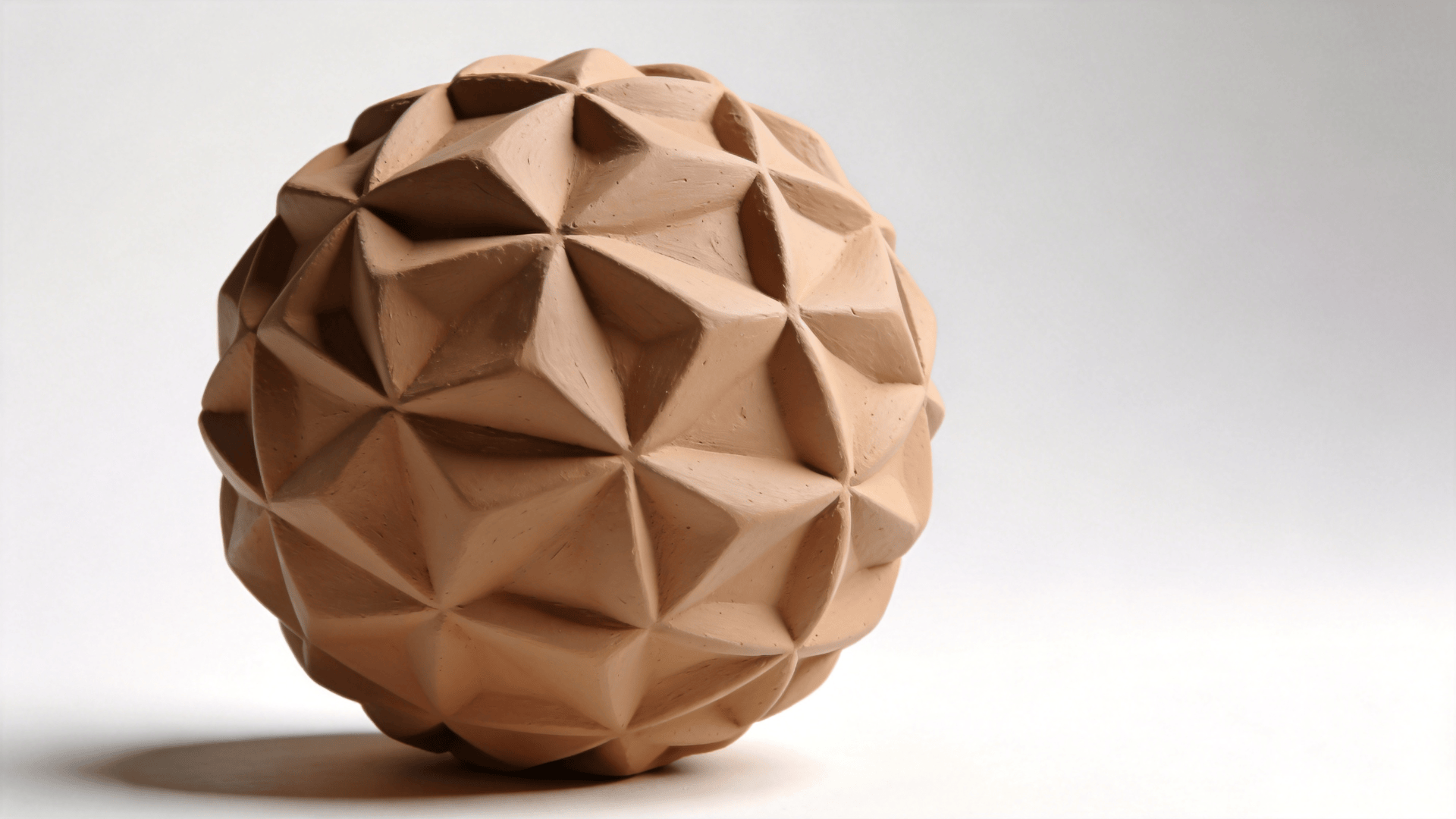 Clay, Elegant Geometric Sphere