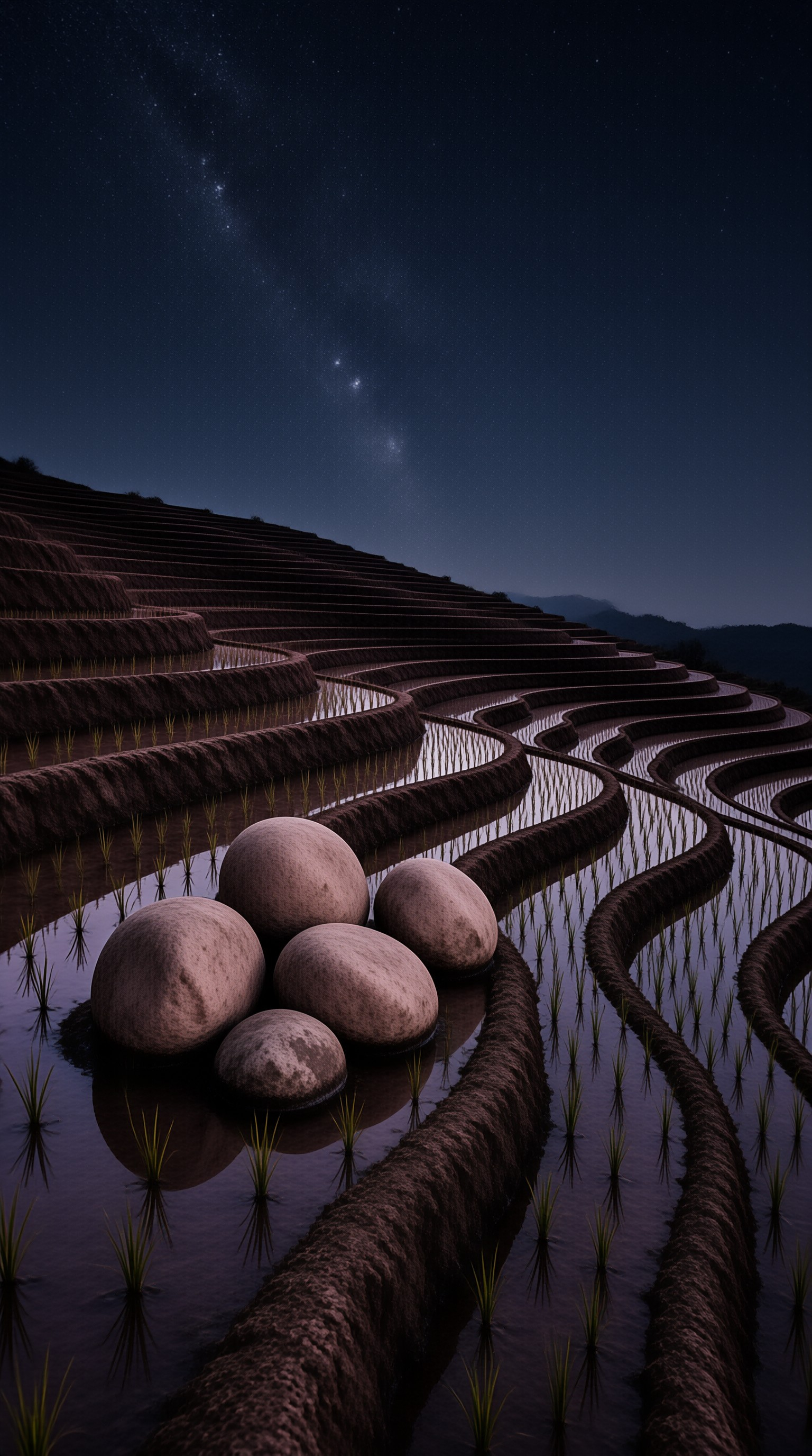 Surreal Terraces at Night