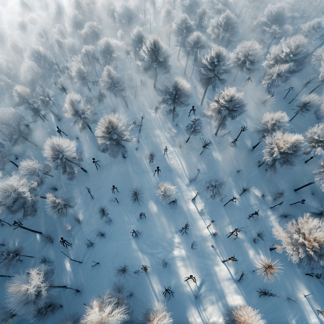 Aerial Winter Forest
