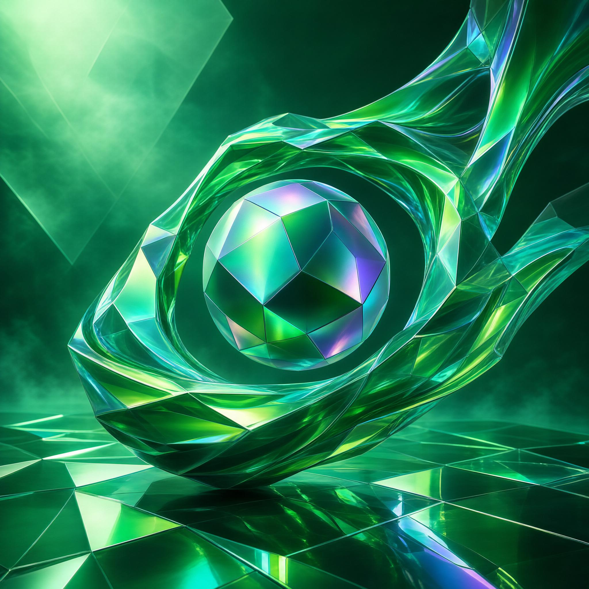 Emerald Crystalline Flow