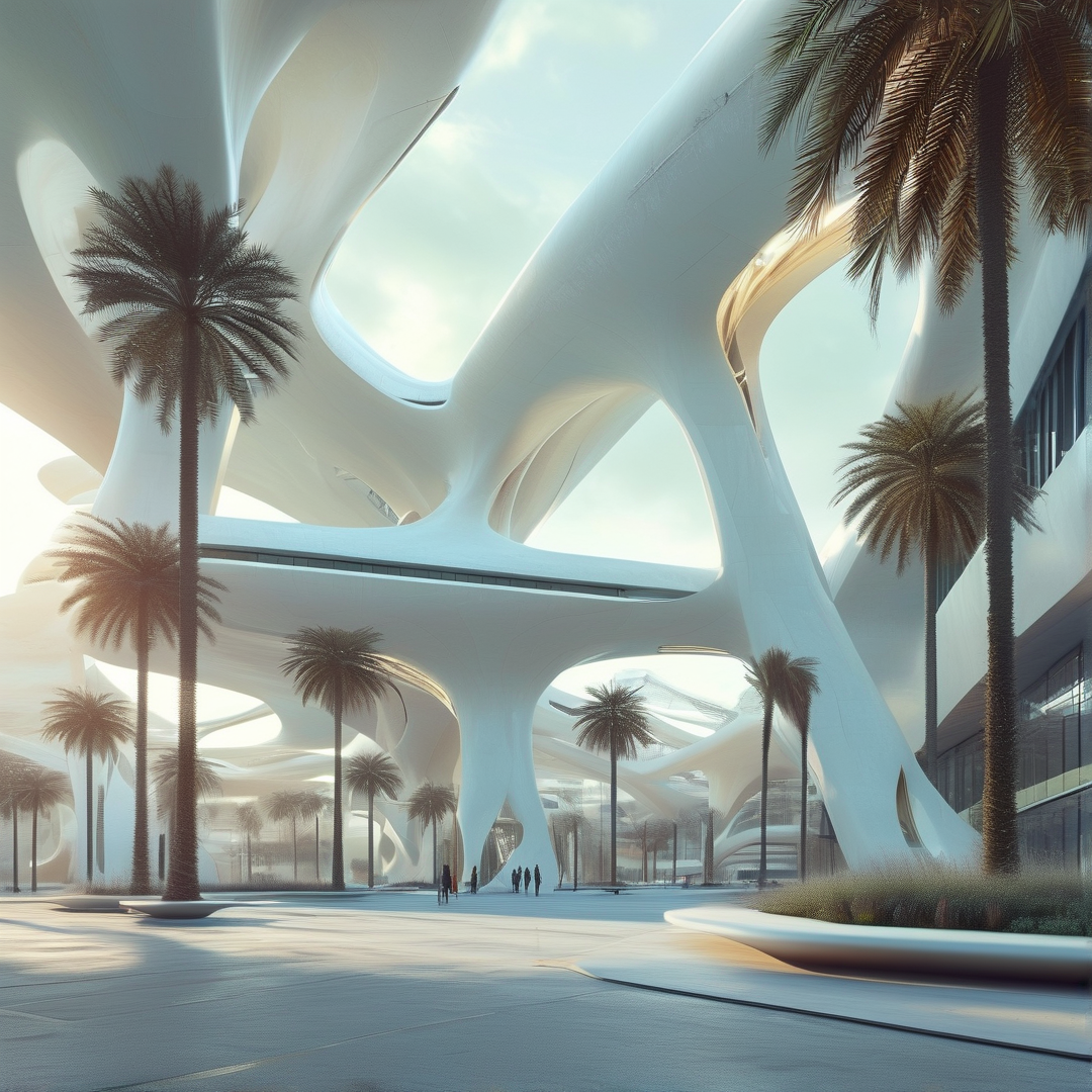 Futuristic White Architecture