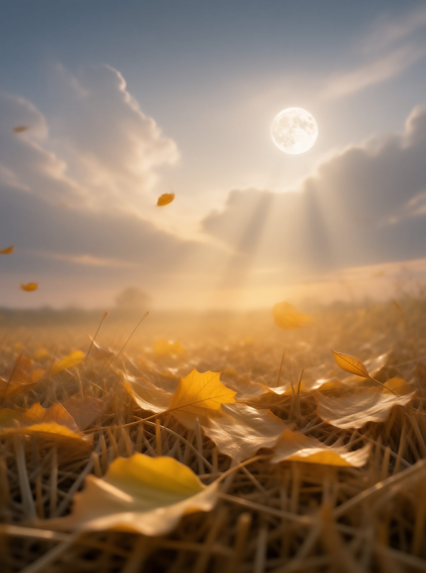 Autumn Sunset in the Field