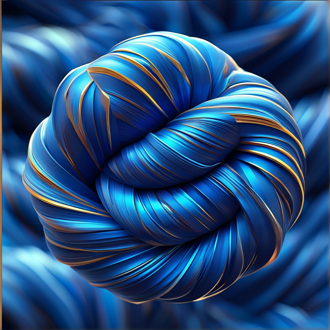 Blue Fibrous Knot