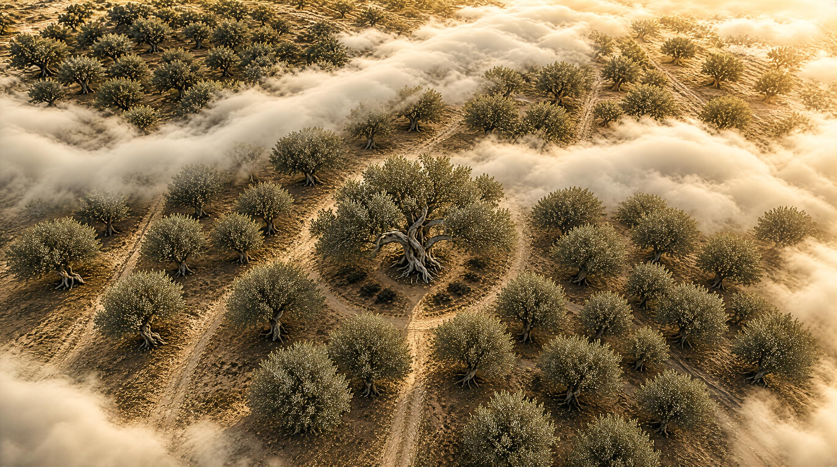 Olive Grove in Mist