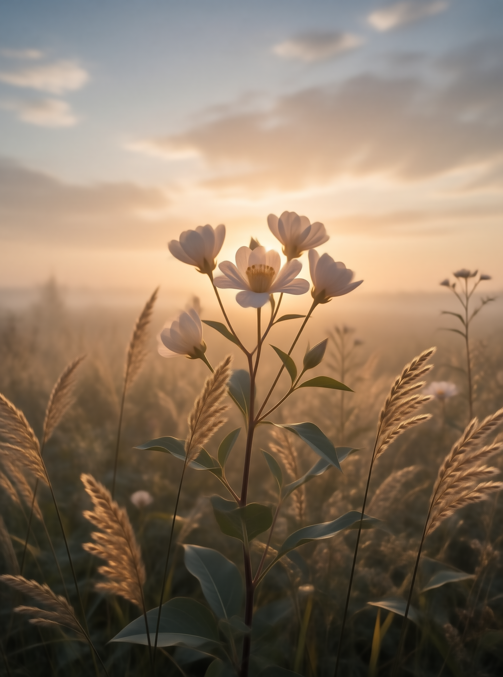 Golden-hour Bloom Landscape