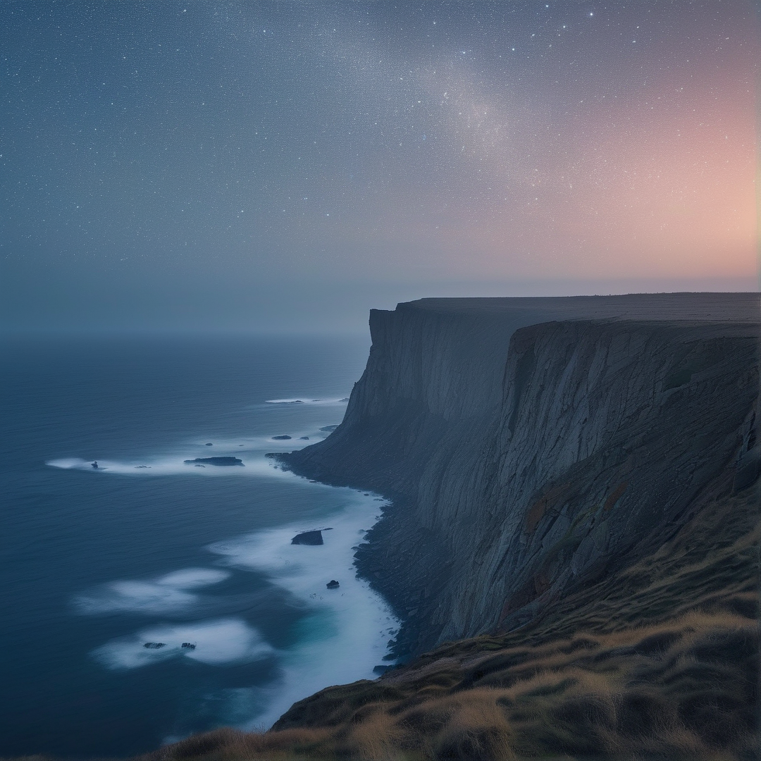 Milky Way over Sea Cliffs