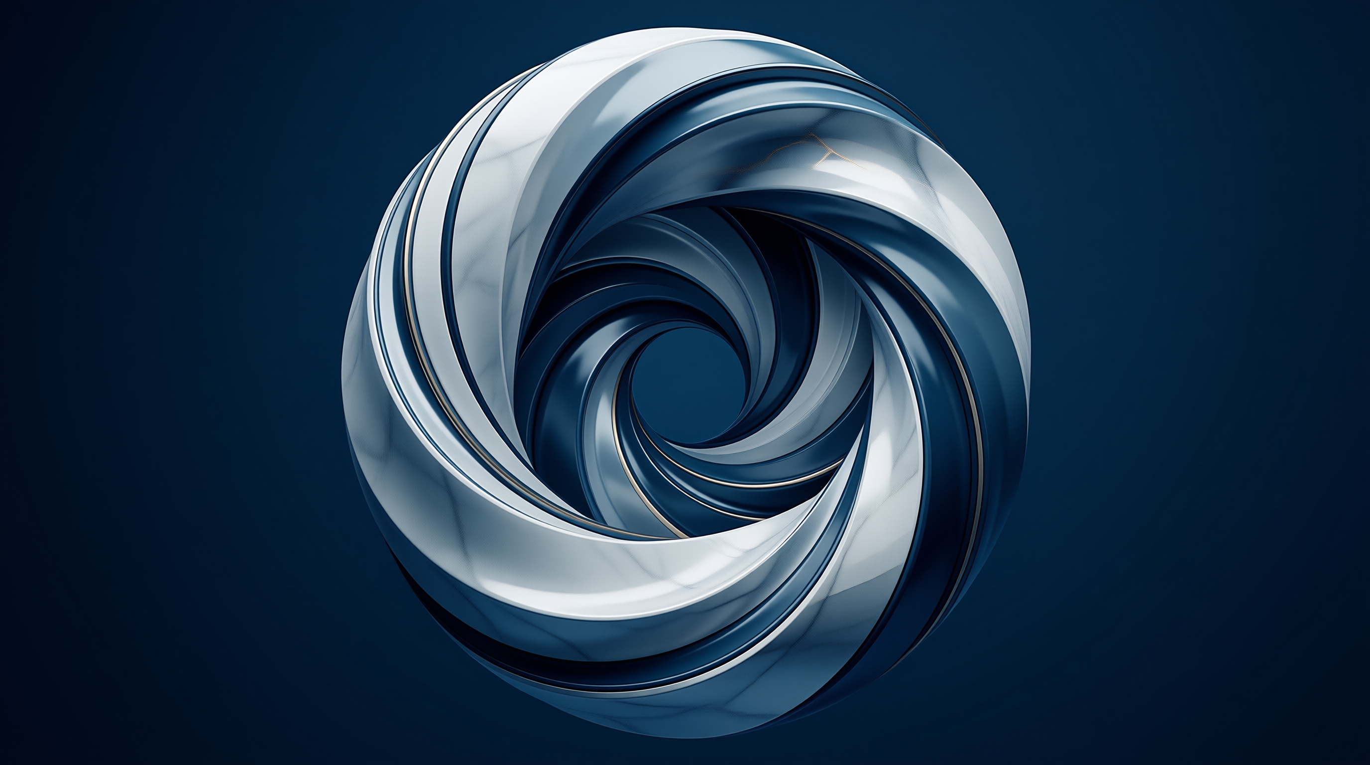 Abstract Blue Metal Spiral