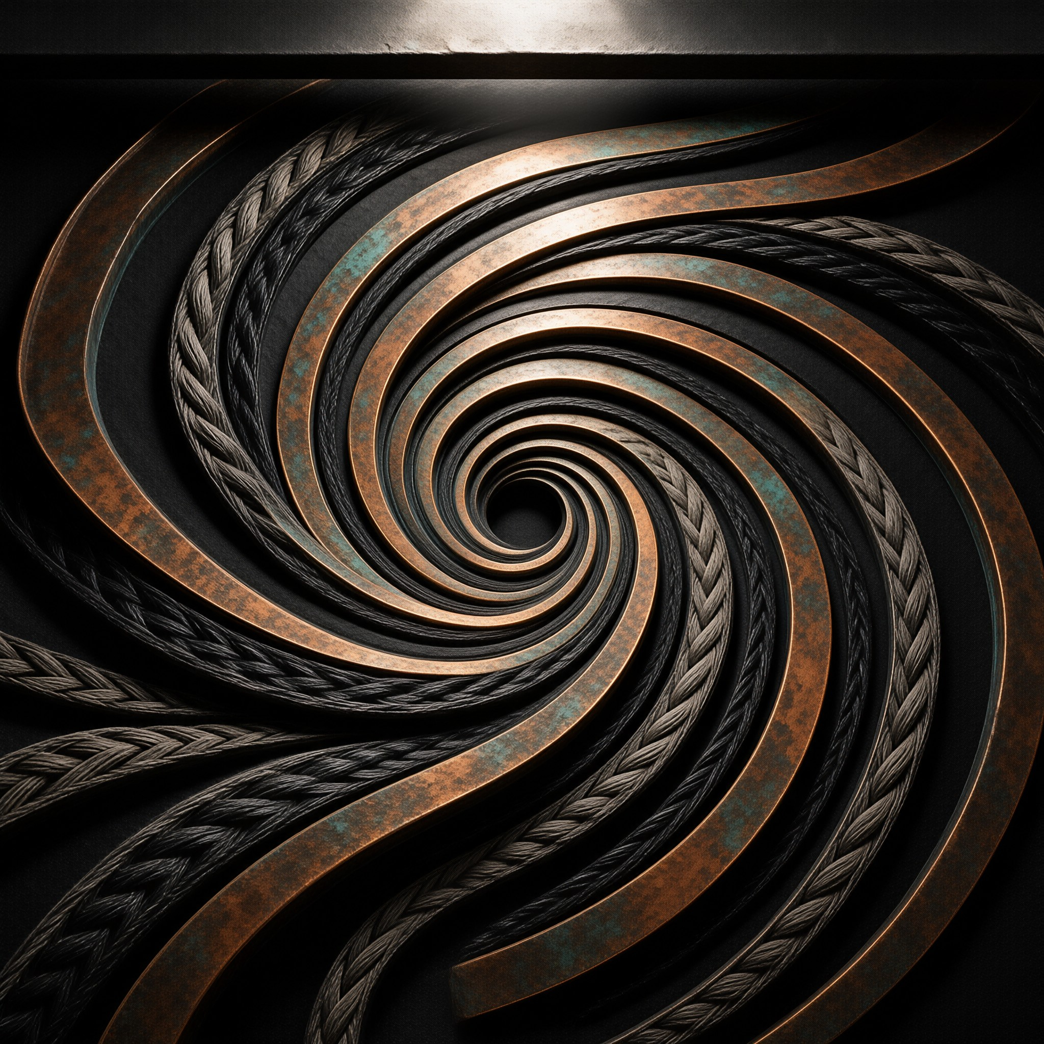 Metallic Spiral Pattern