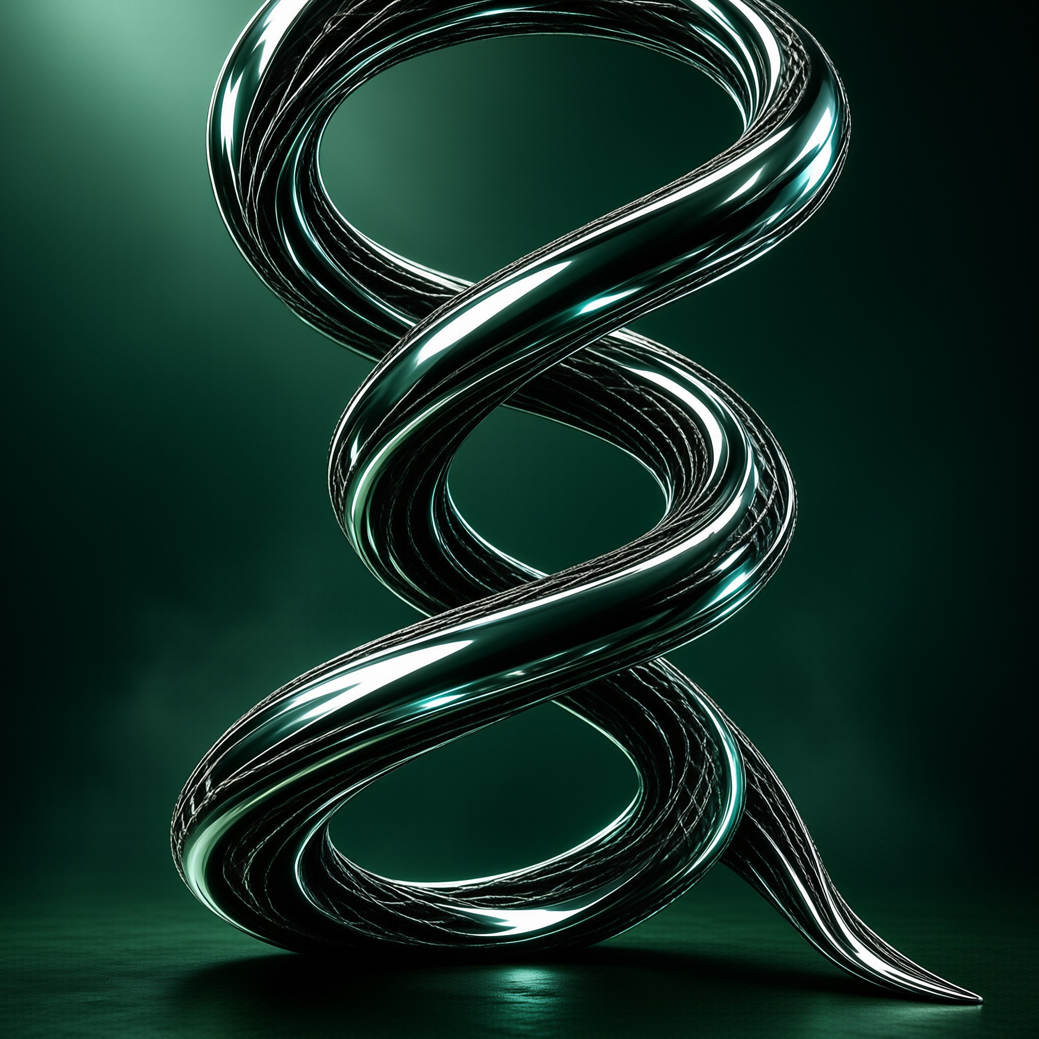 Metallic Spiral Sculpture