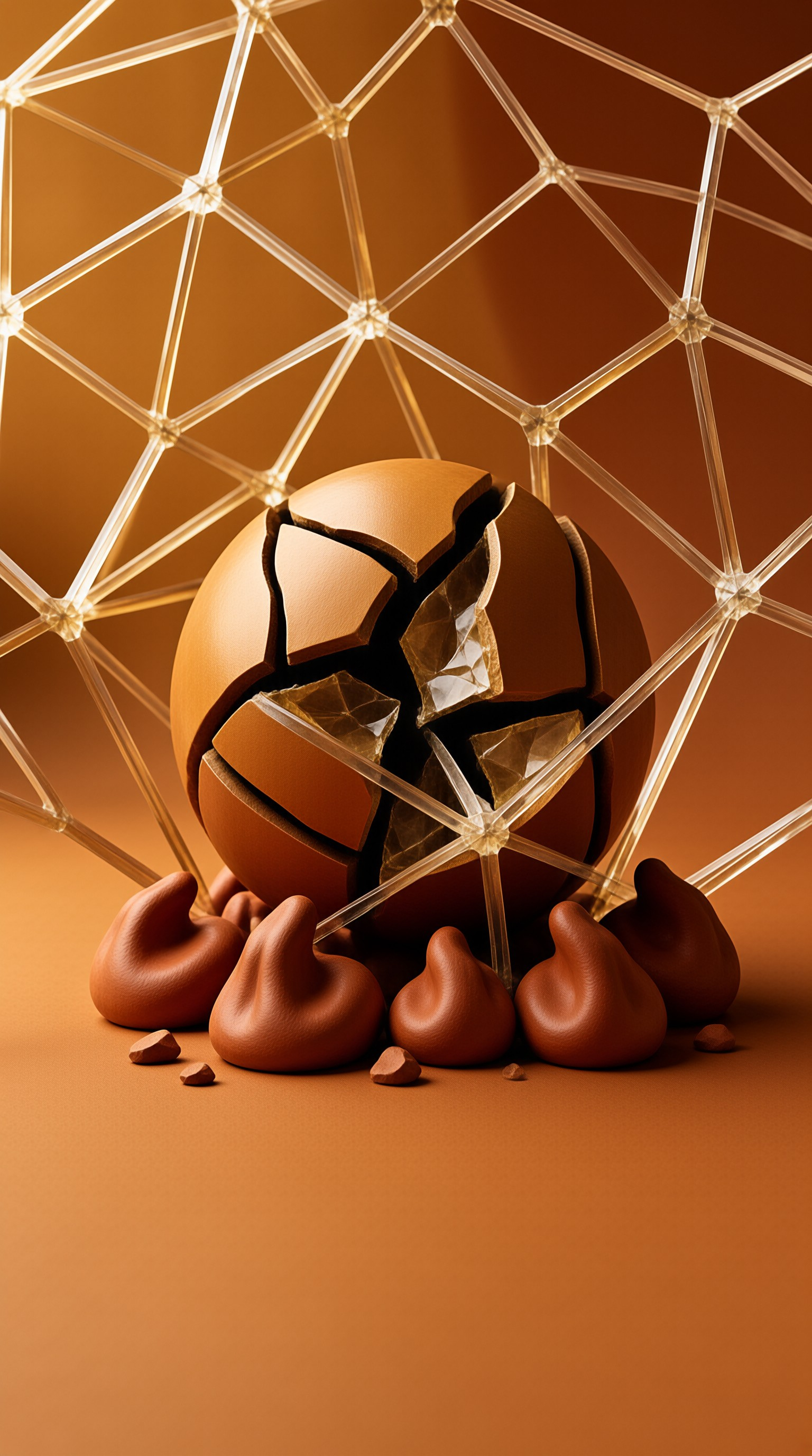 Cracked Sphere in Cage