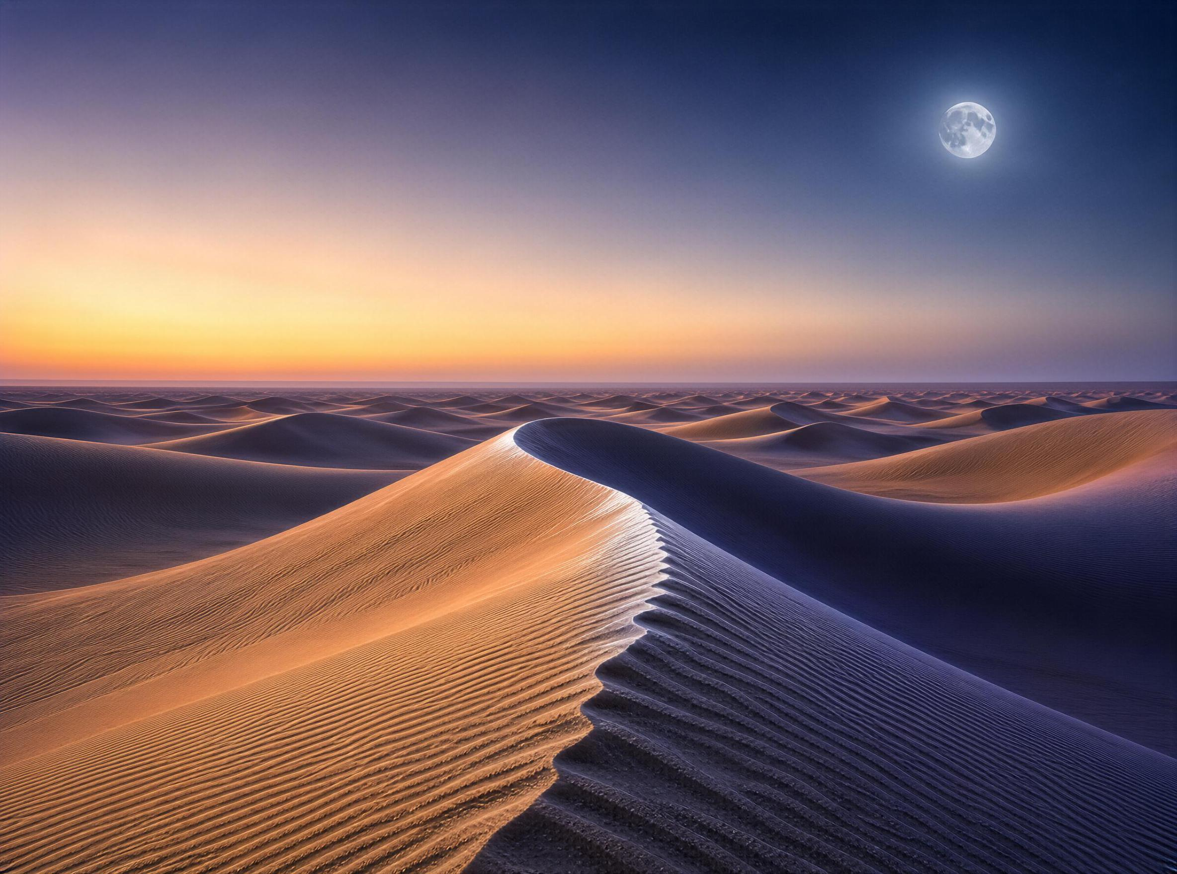 Moonlit Desert Dunes