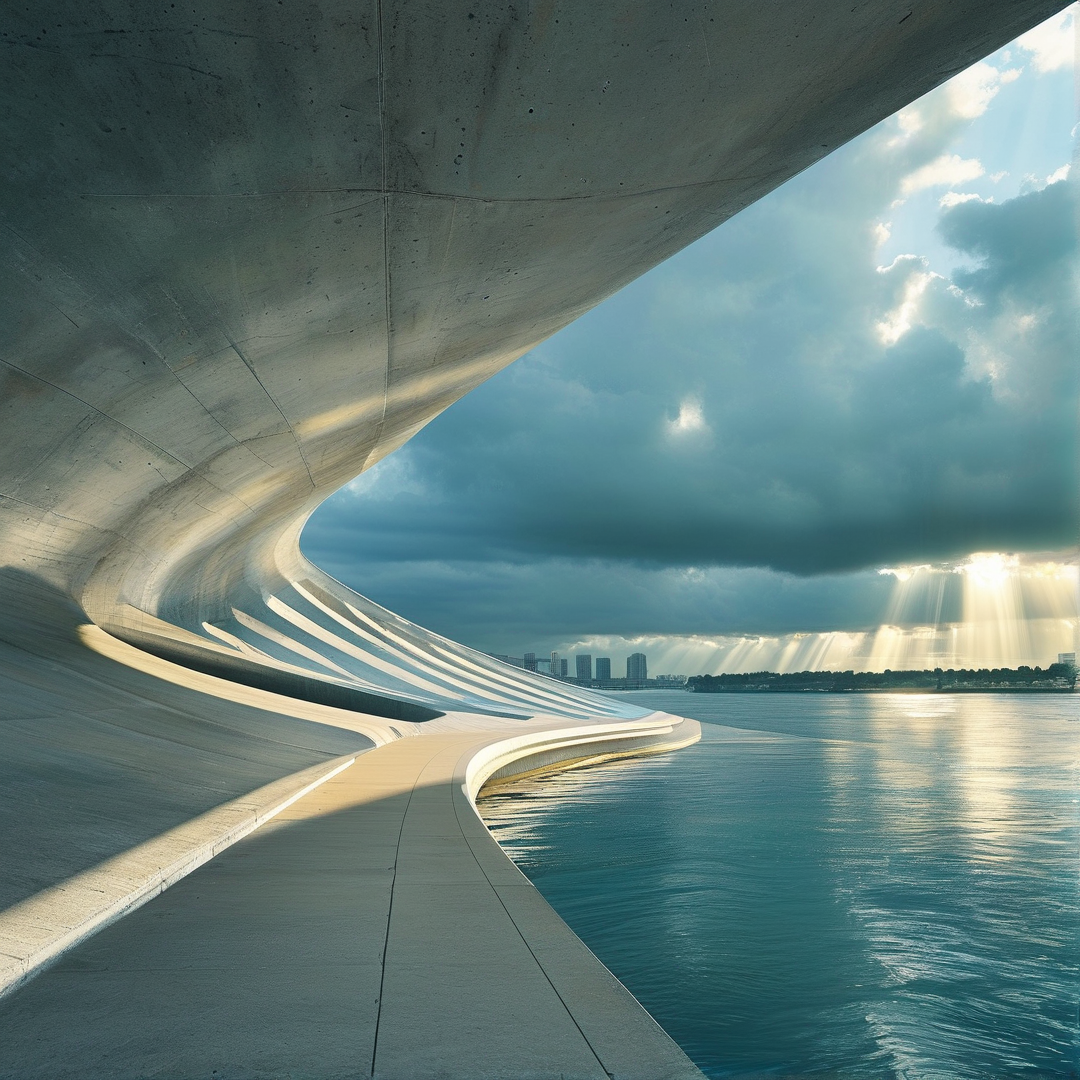 Curved Waterfront Structure