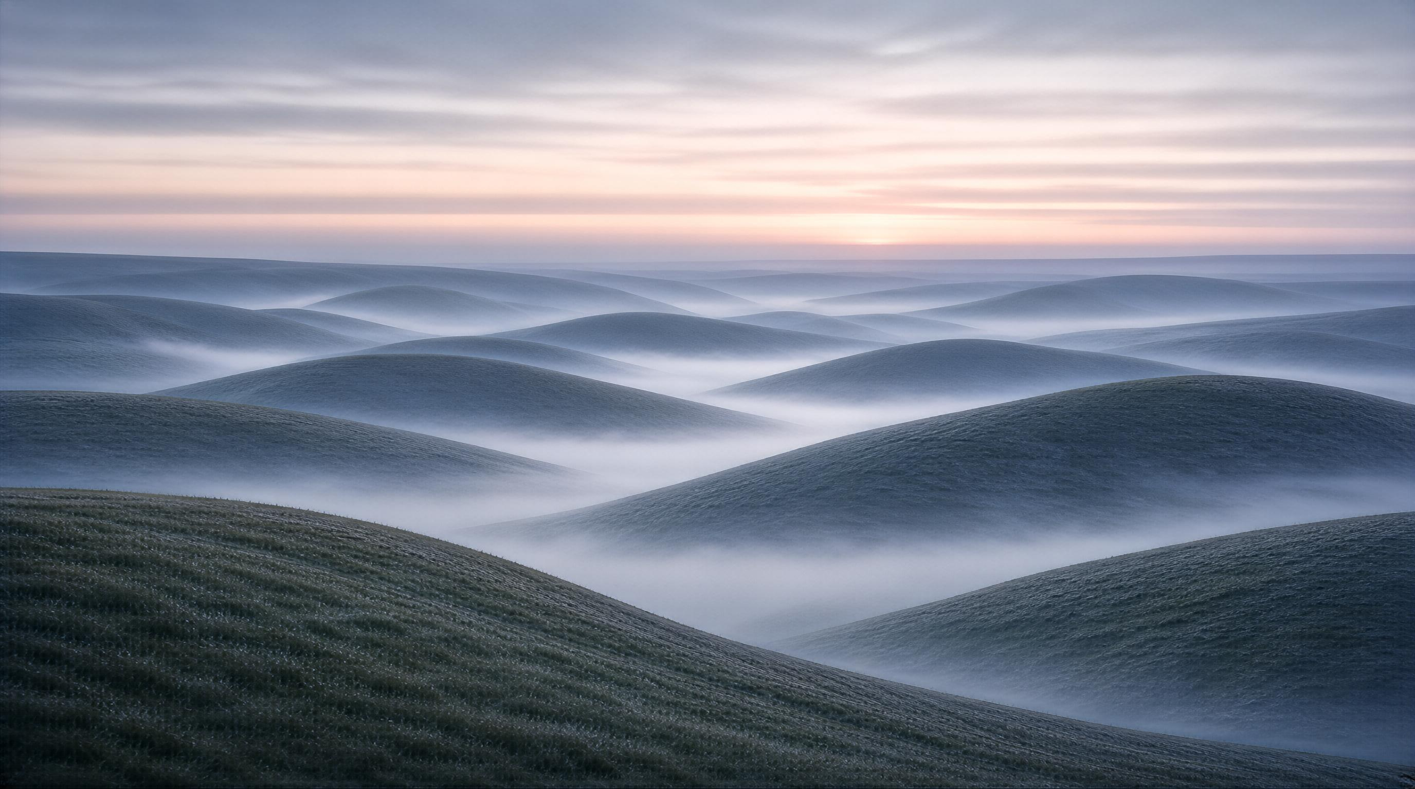 Misty Hills at Dawn
