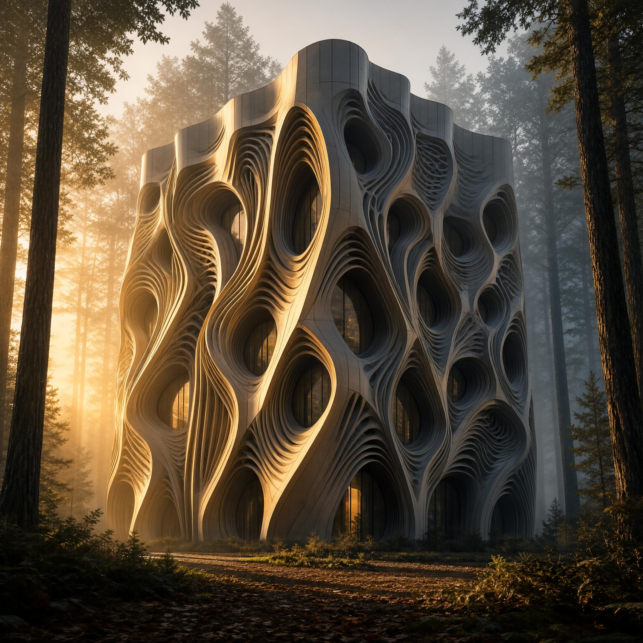 Futuristic Forest Building