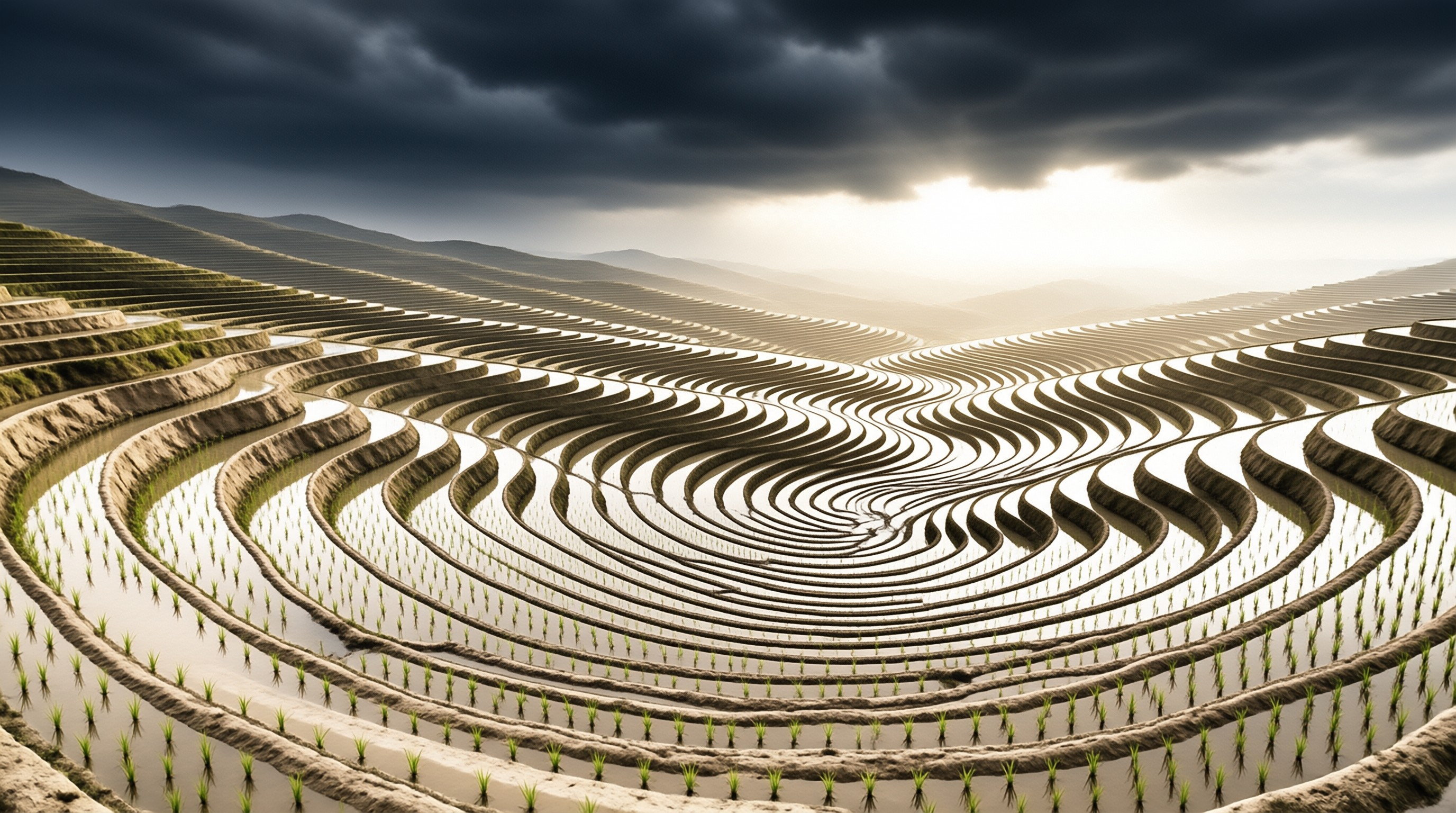 Terraced Rice Fields at Dawn