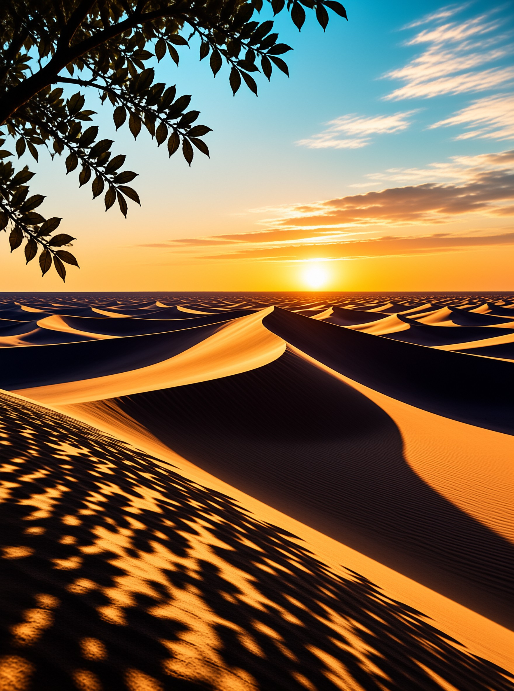 Desert Sunset Landscape