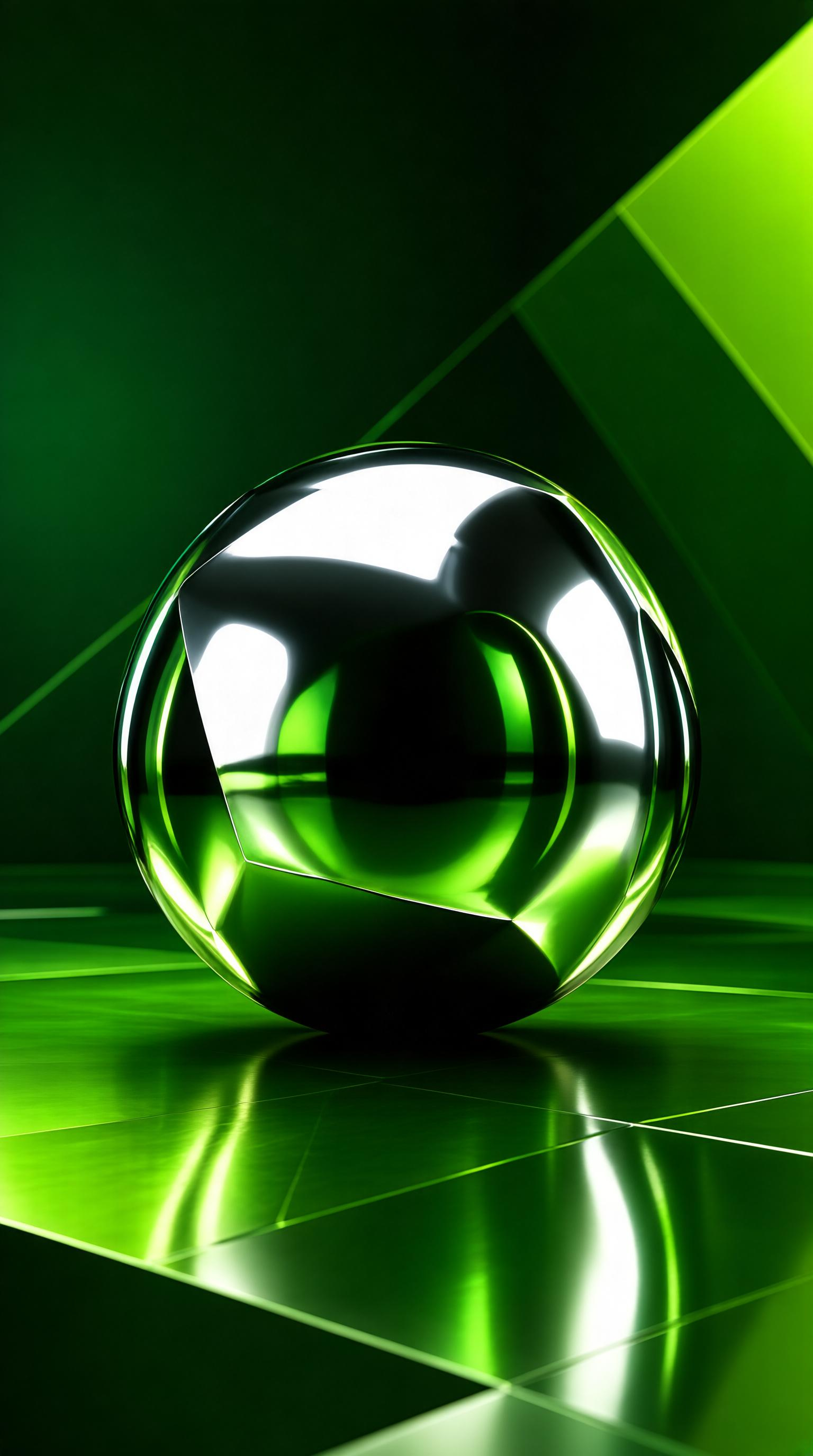 Reflective Green Sphere