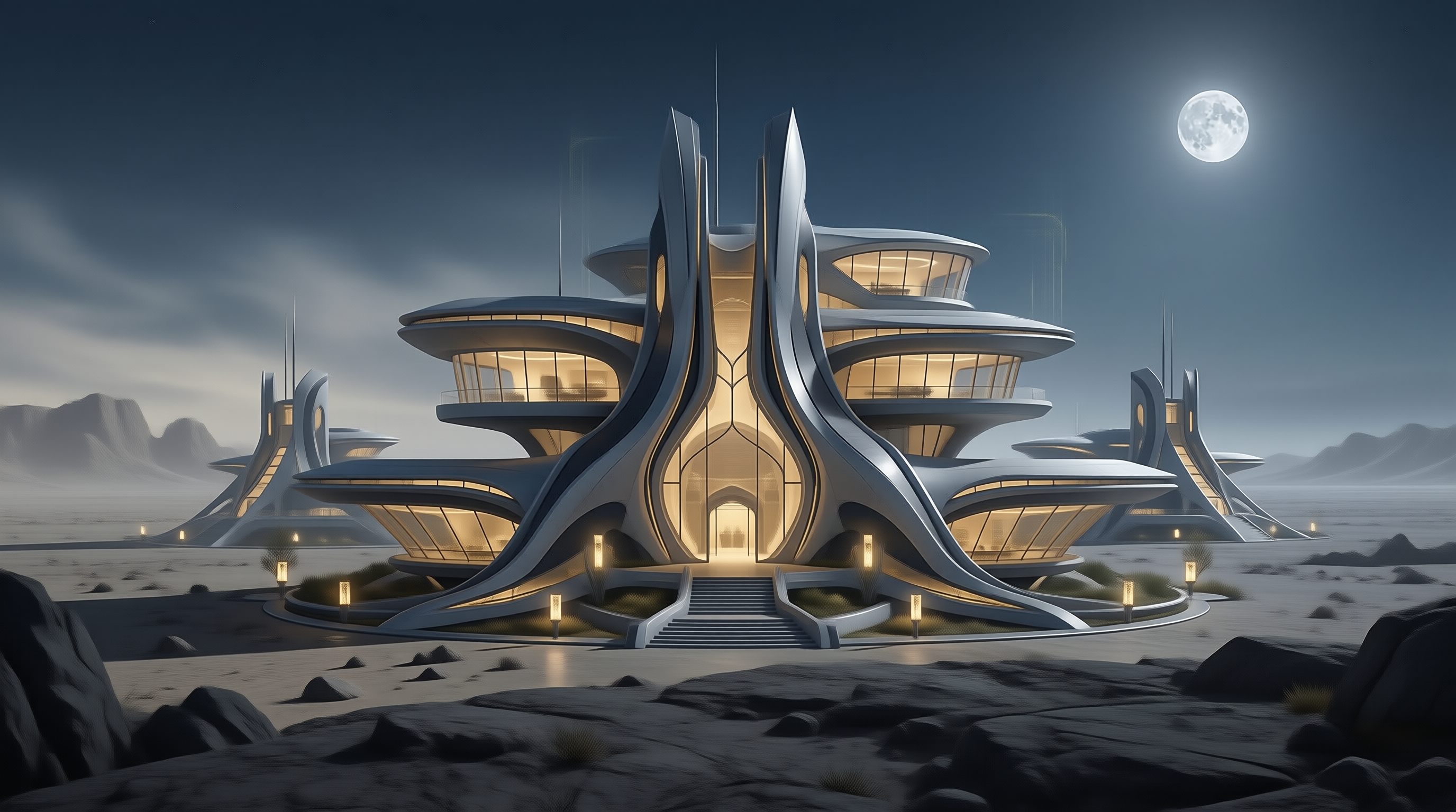 Futuristic Lunar Mansion