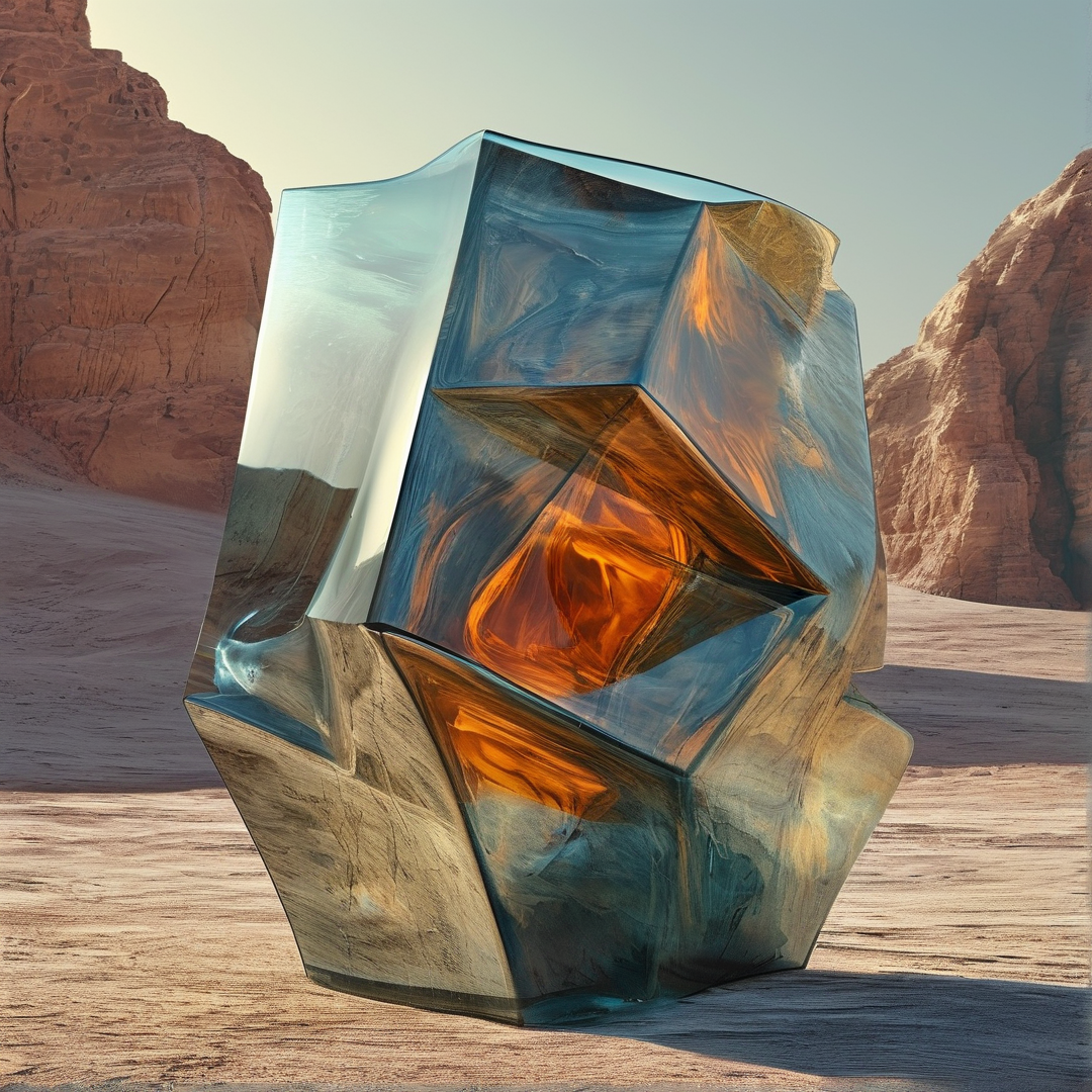 Desert Glass Sculpture