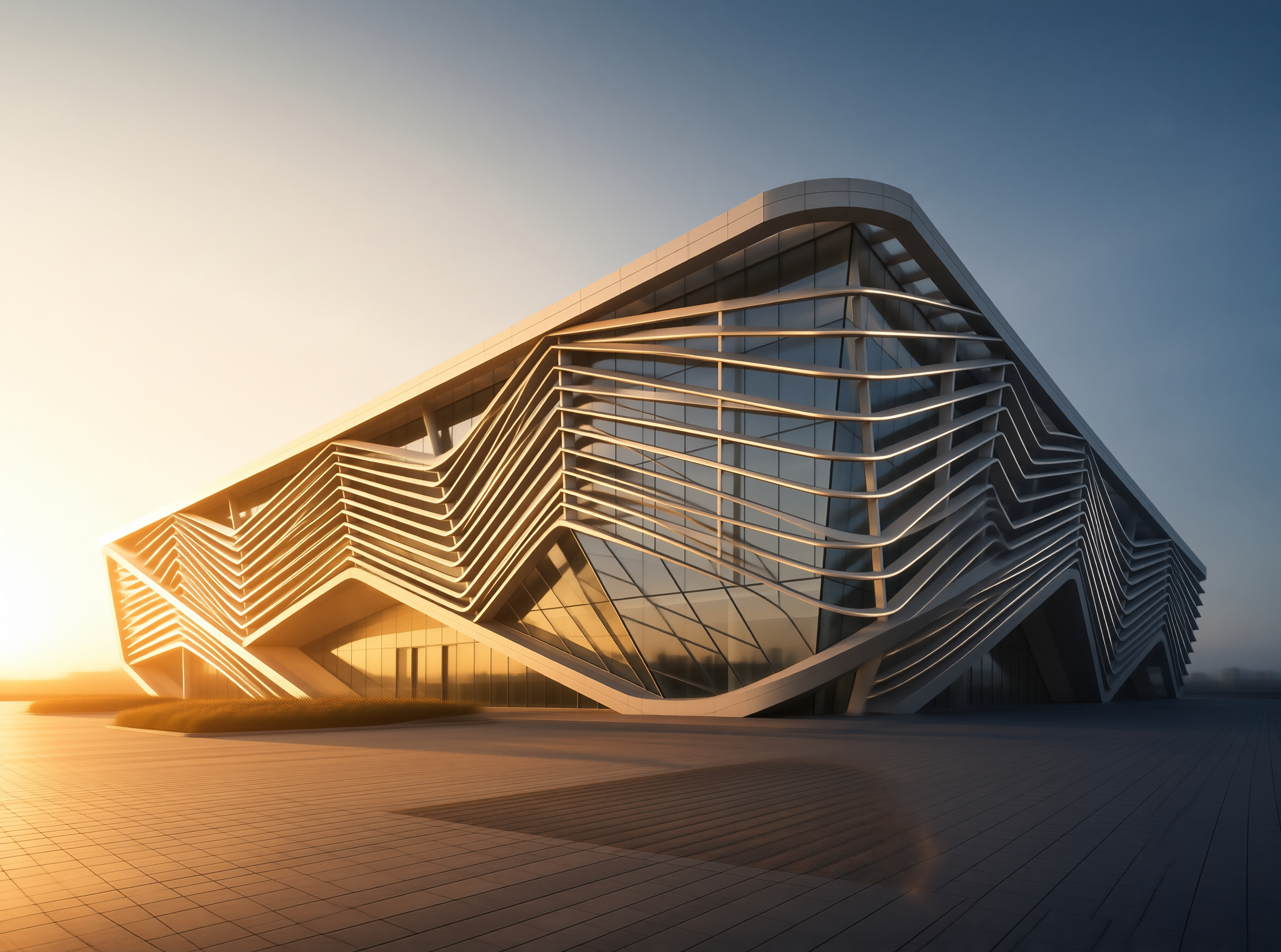 Futuristic Geometric Building