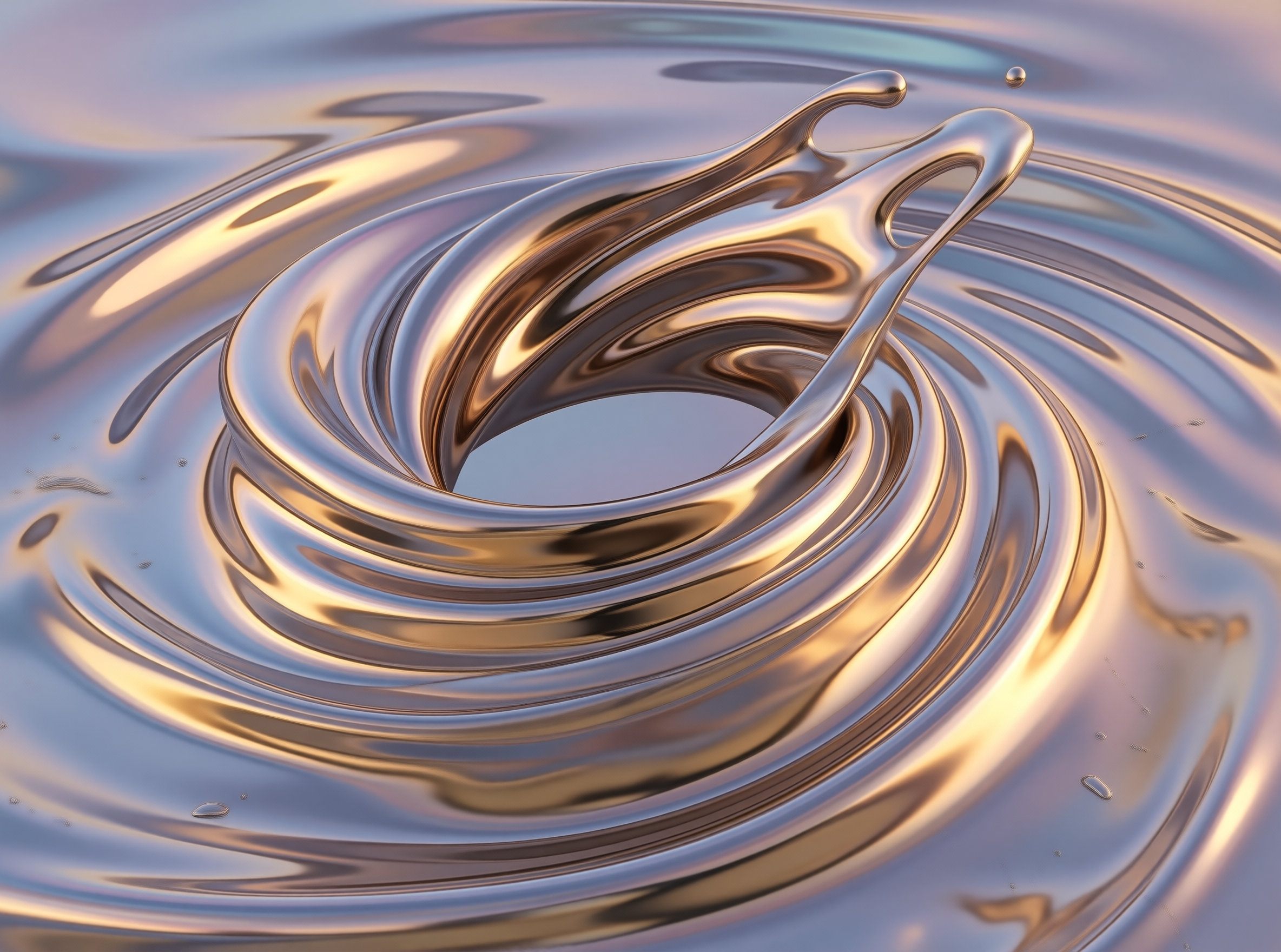 Swirling Liquid Metal