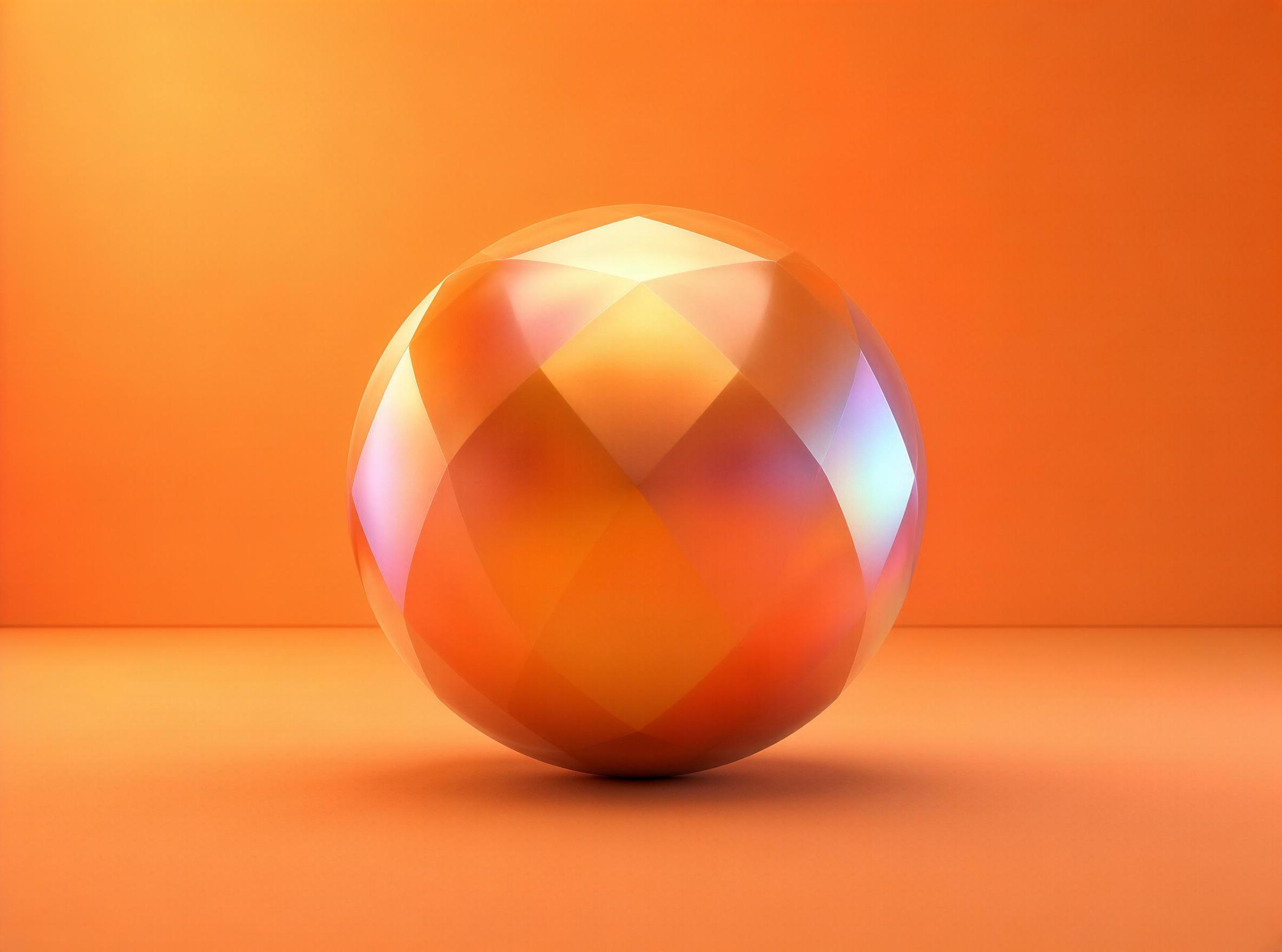 Iridescent Faceted Sphere