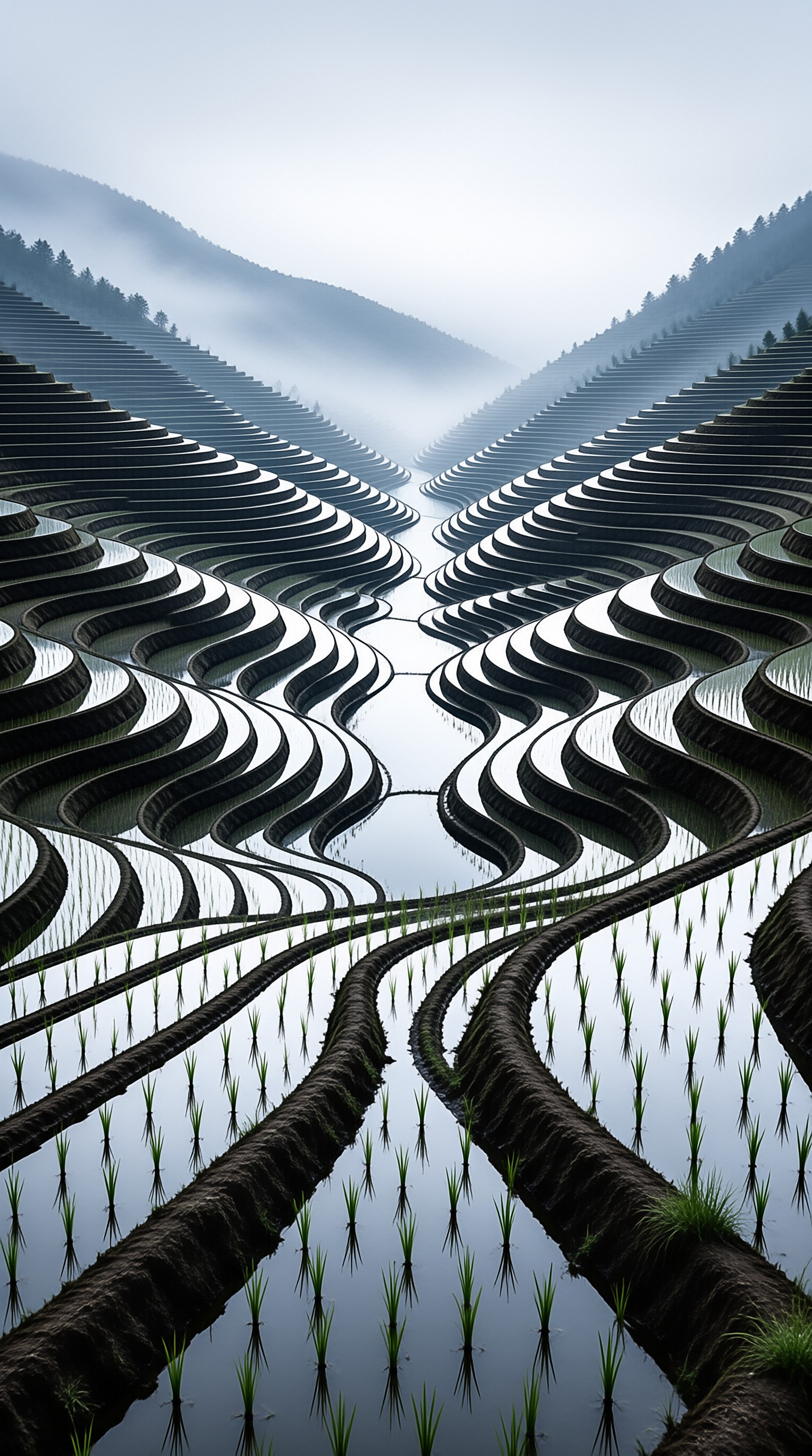 Misty Rice Terraces