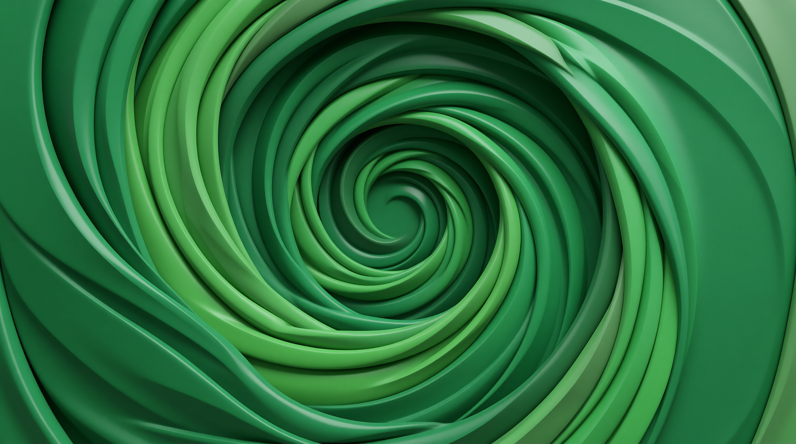 Abstract Green Spiral
