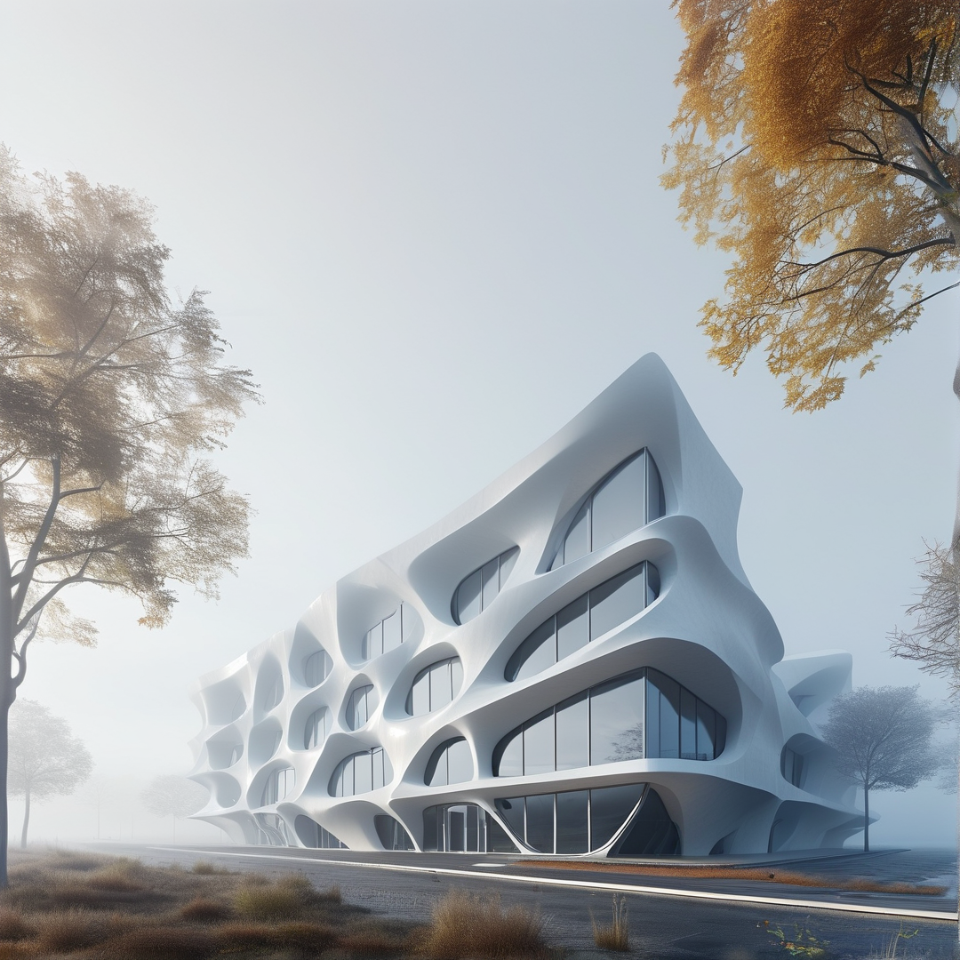 Futuristic White Building