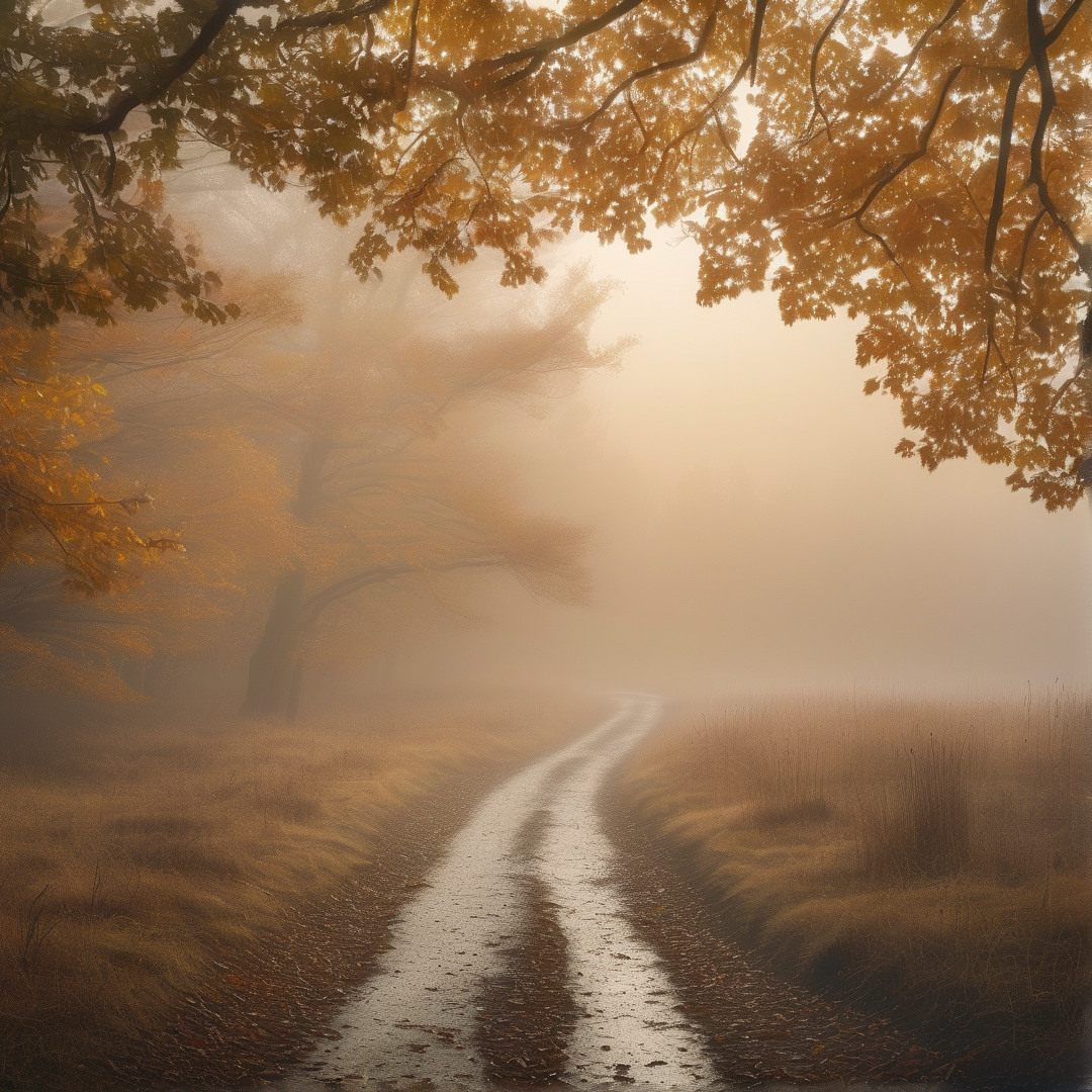 Misty Autumn Path