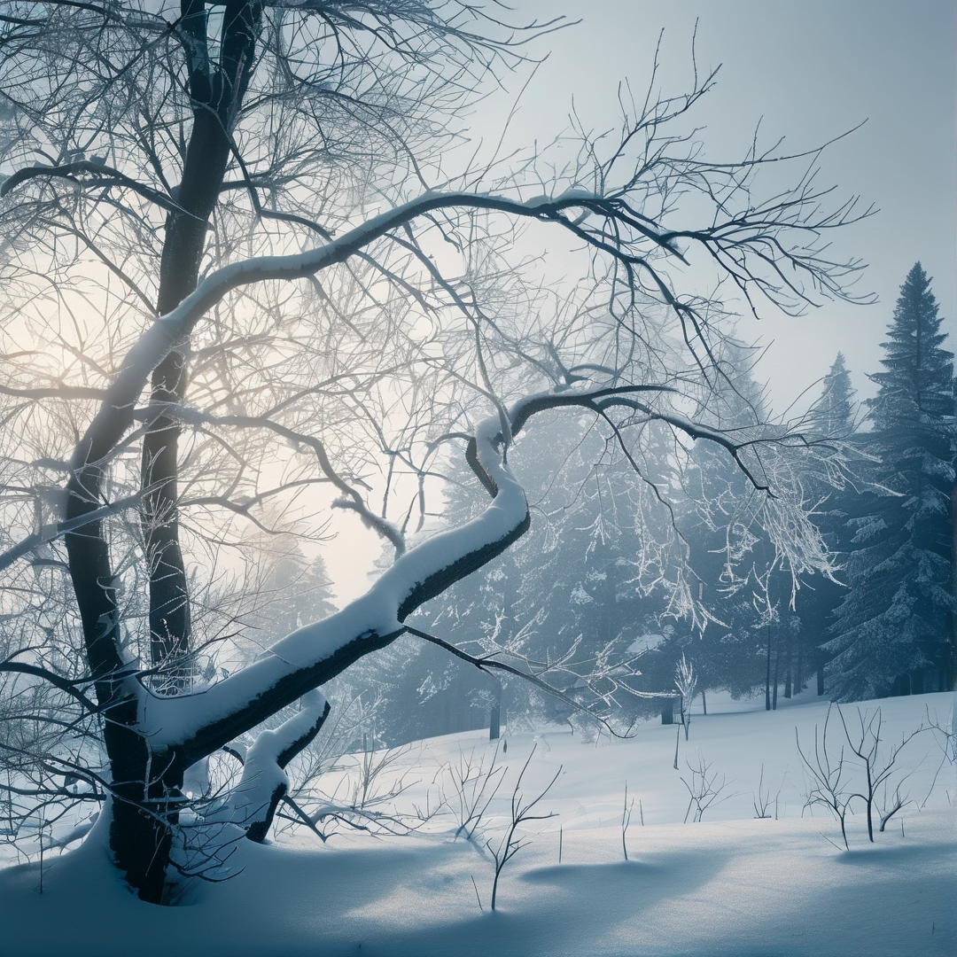 Snowy Winter Forest Scene