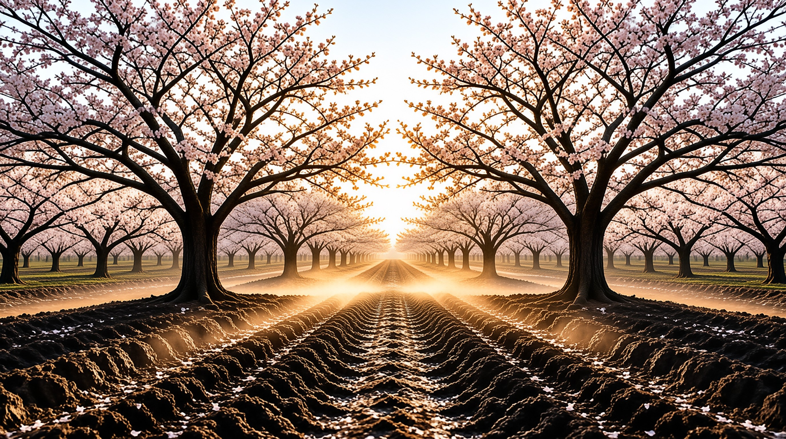 Sunrise Cherry Blossom Path