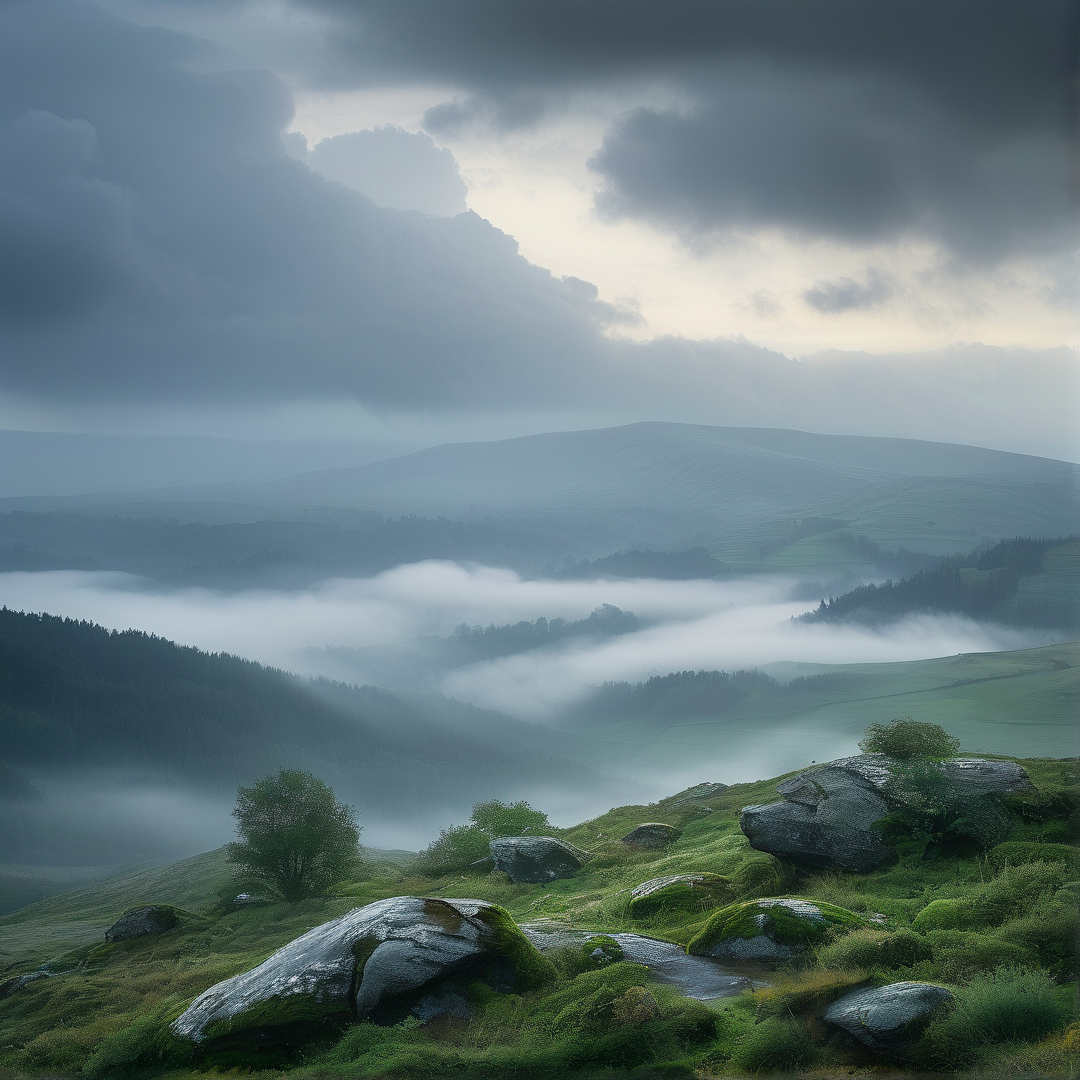 Misty Mountain Landscape