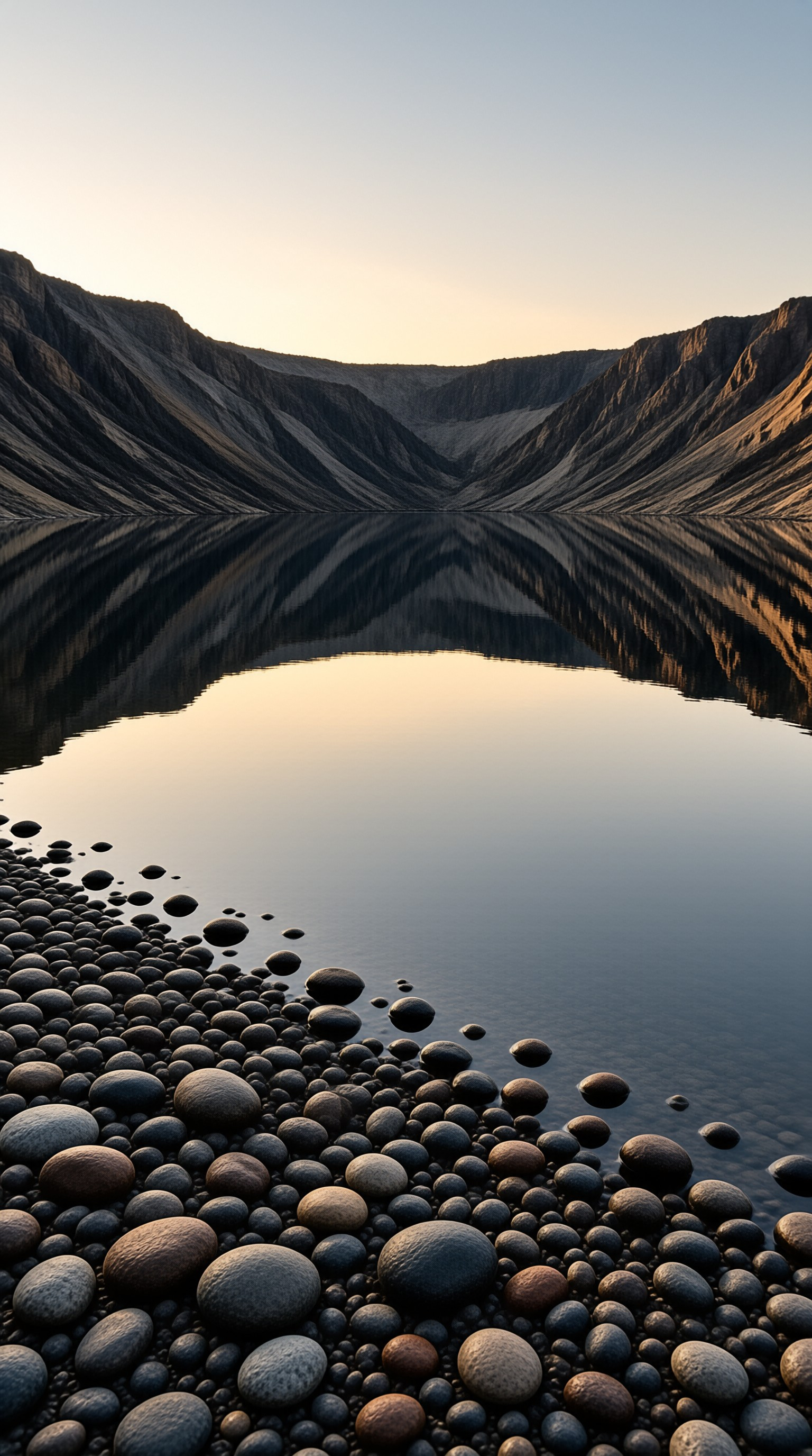 Tranquil Lake and Mountains