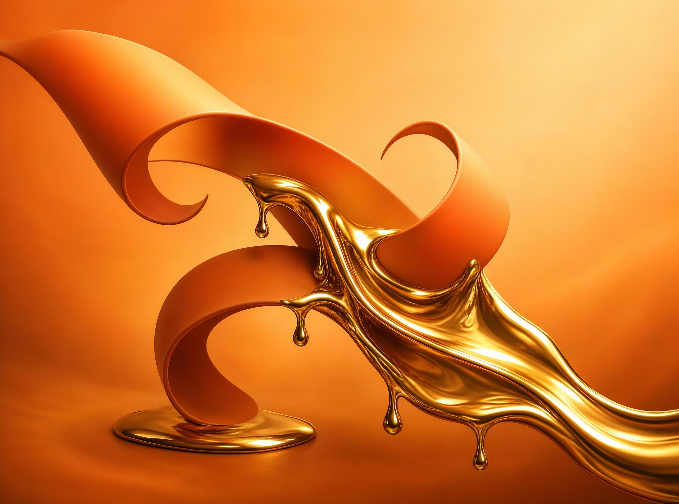 Golden Liquid Flowing on Orange Curves