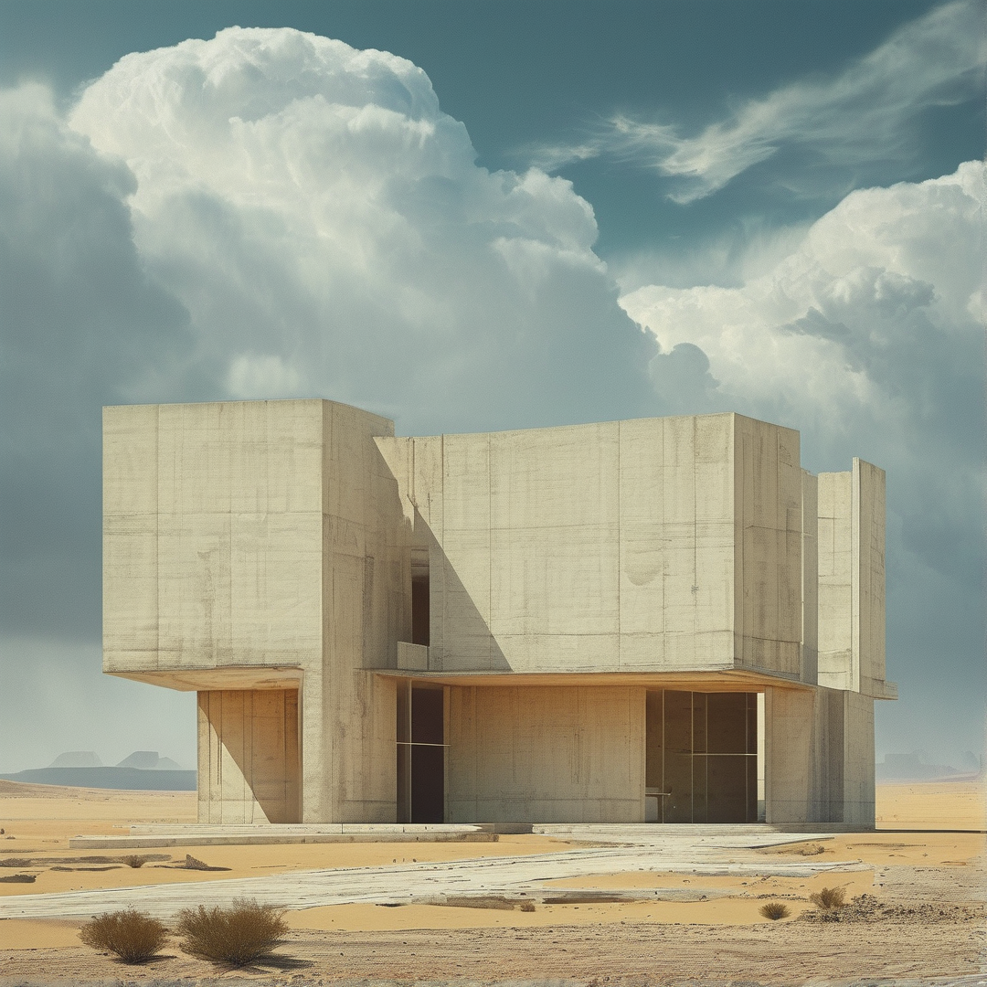 Concrete Building in Desert