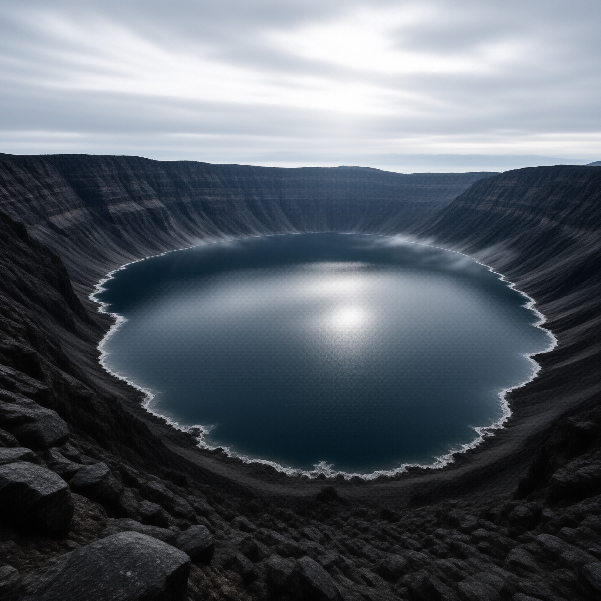 Serene Crater Lake View