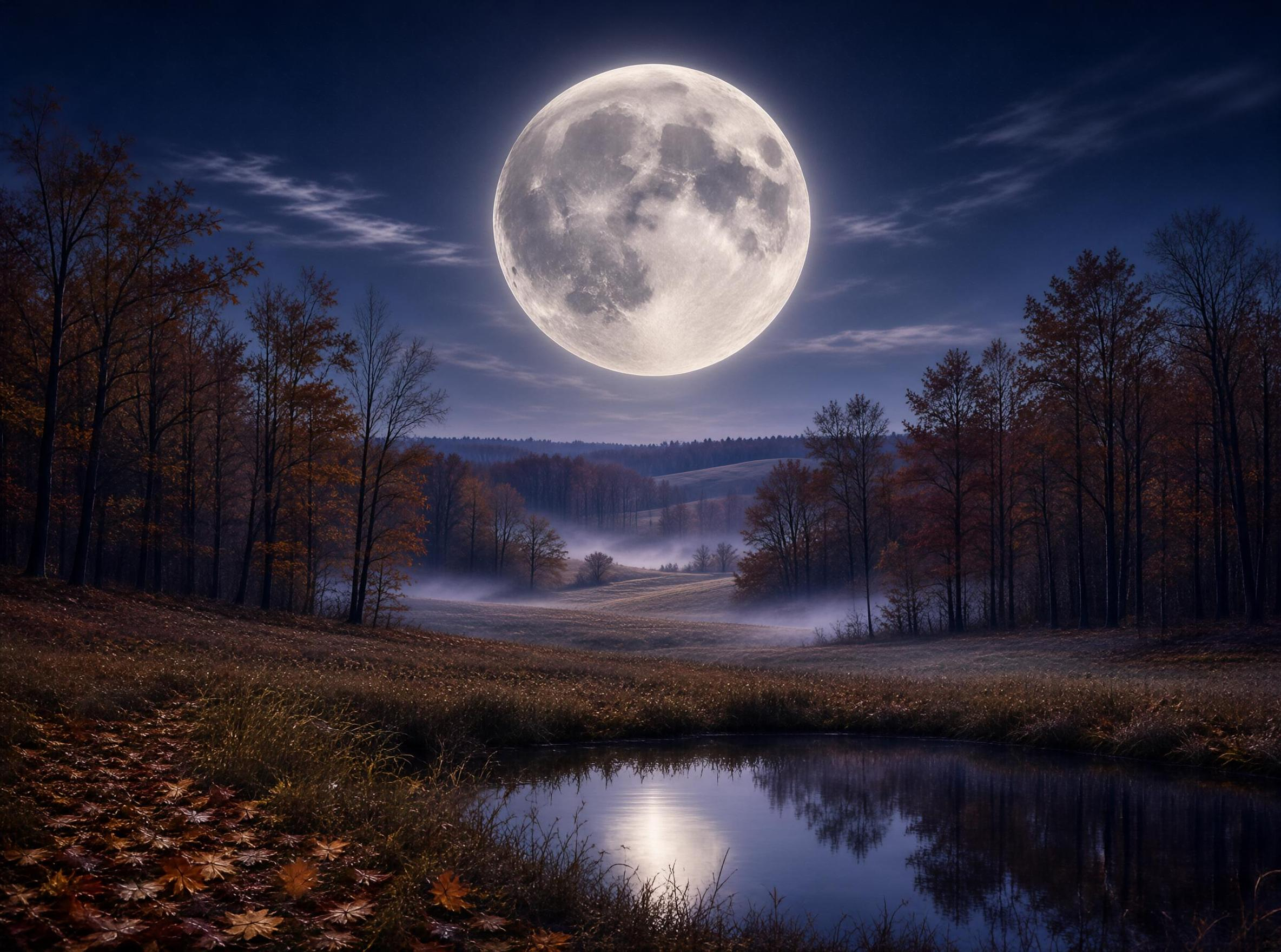Moonlit Autumn Night