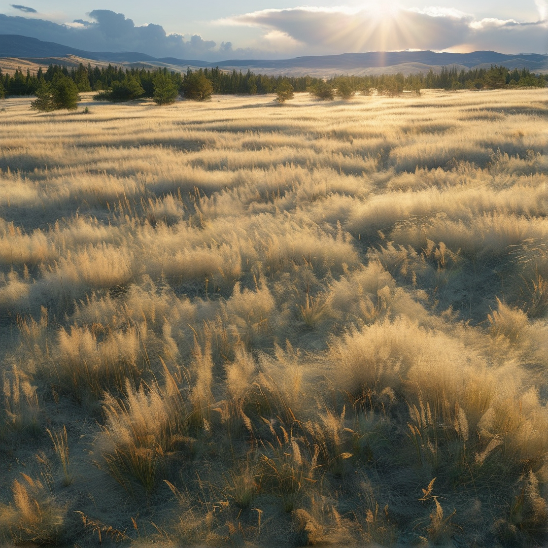 Sunlit Golden Prairie