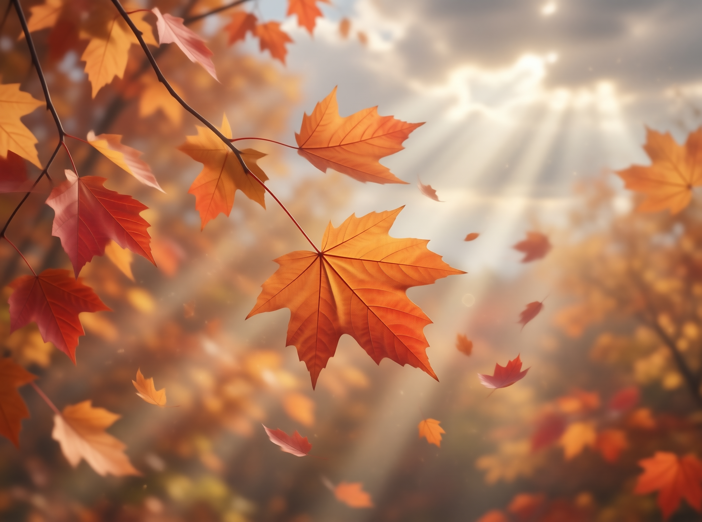 Autumn Maple Leaf Sunshine