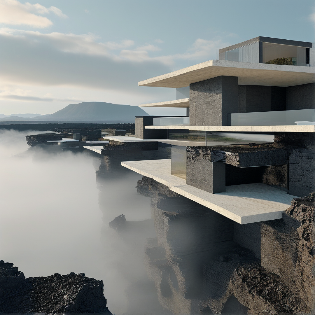 Futuristic Cliffside Architecture