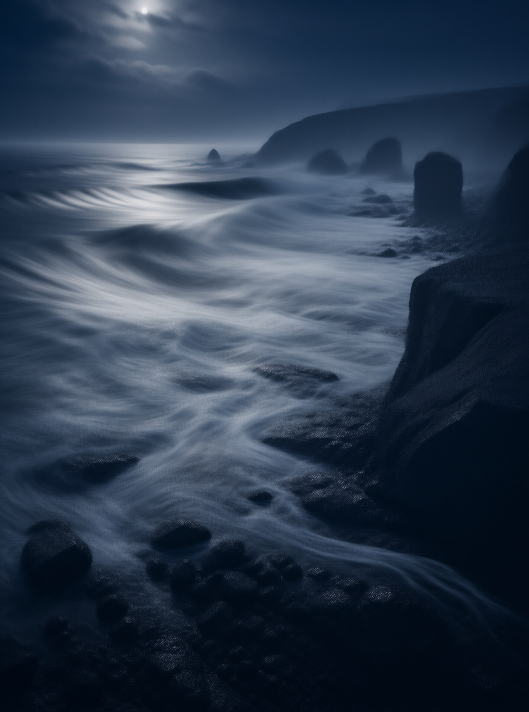 Moonlit Coastal Night